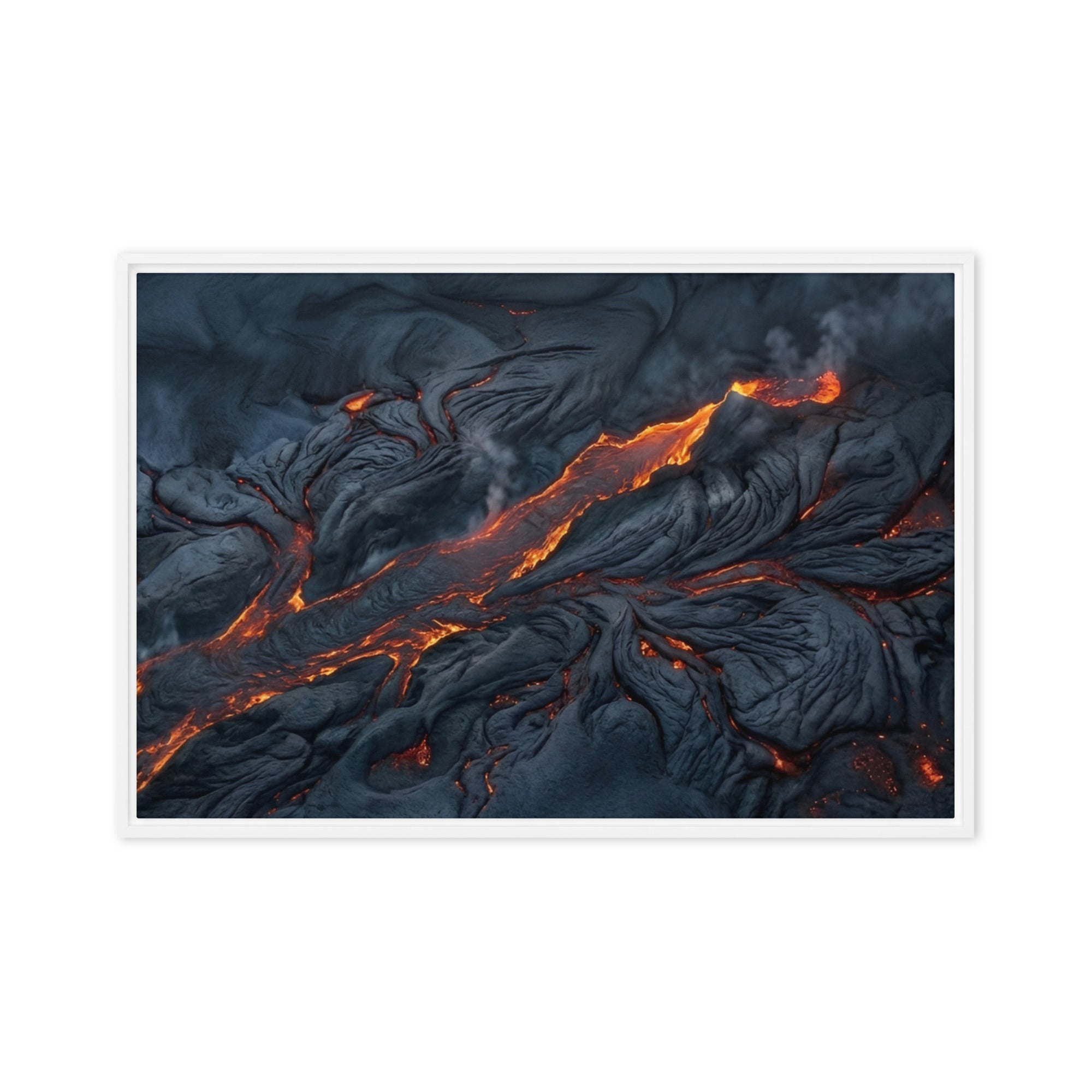Molten framed canvas print, front view in white frame, 24 x 36 inch statement piece