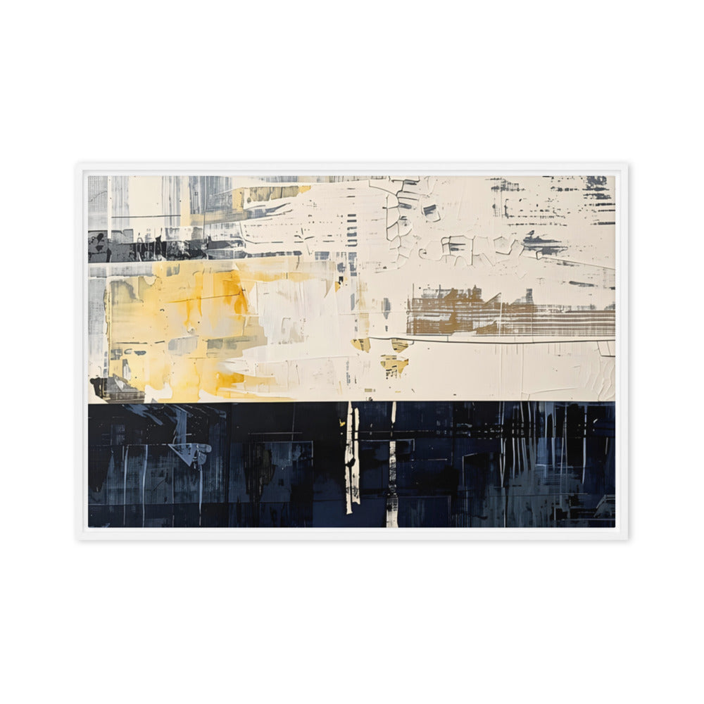 Printful official Framed Canvas mockup - White / 24″×36″