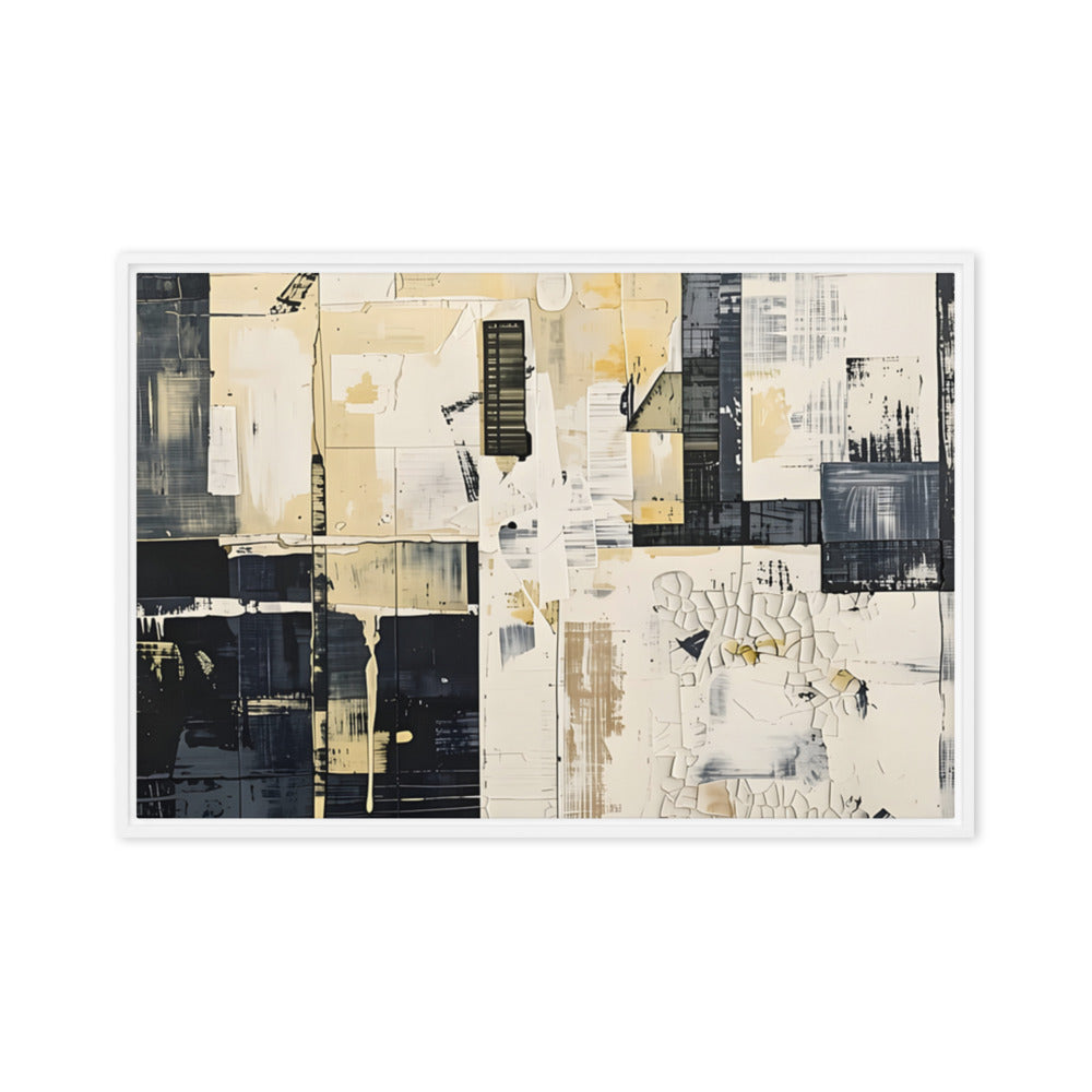 Printful official Framed Canvas mockup - White / 24″×36″
