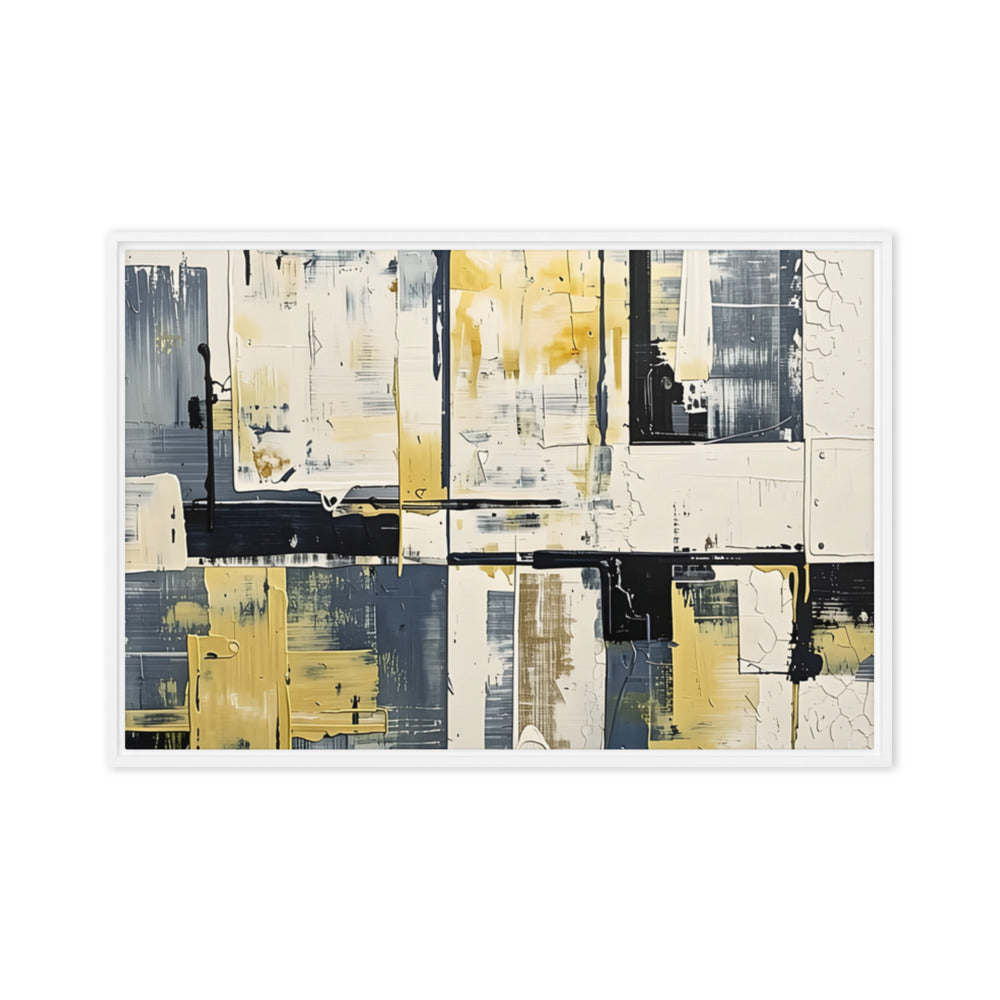 Printful official Framed Canvas mockup - White / 24″×36″