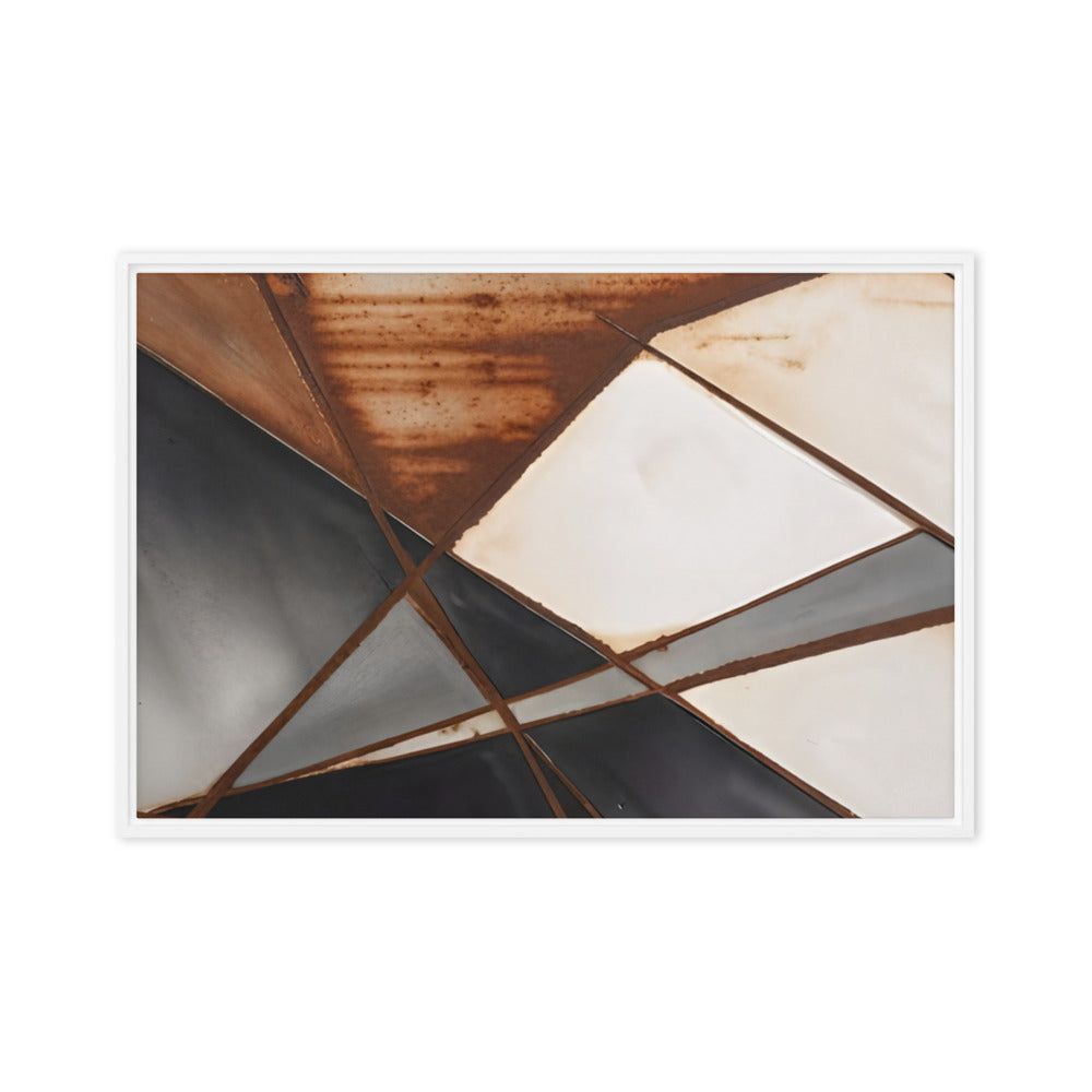 Printful official Framed Canvas mockup - White / 24″×36″