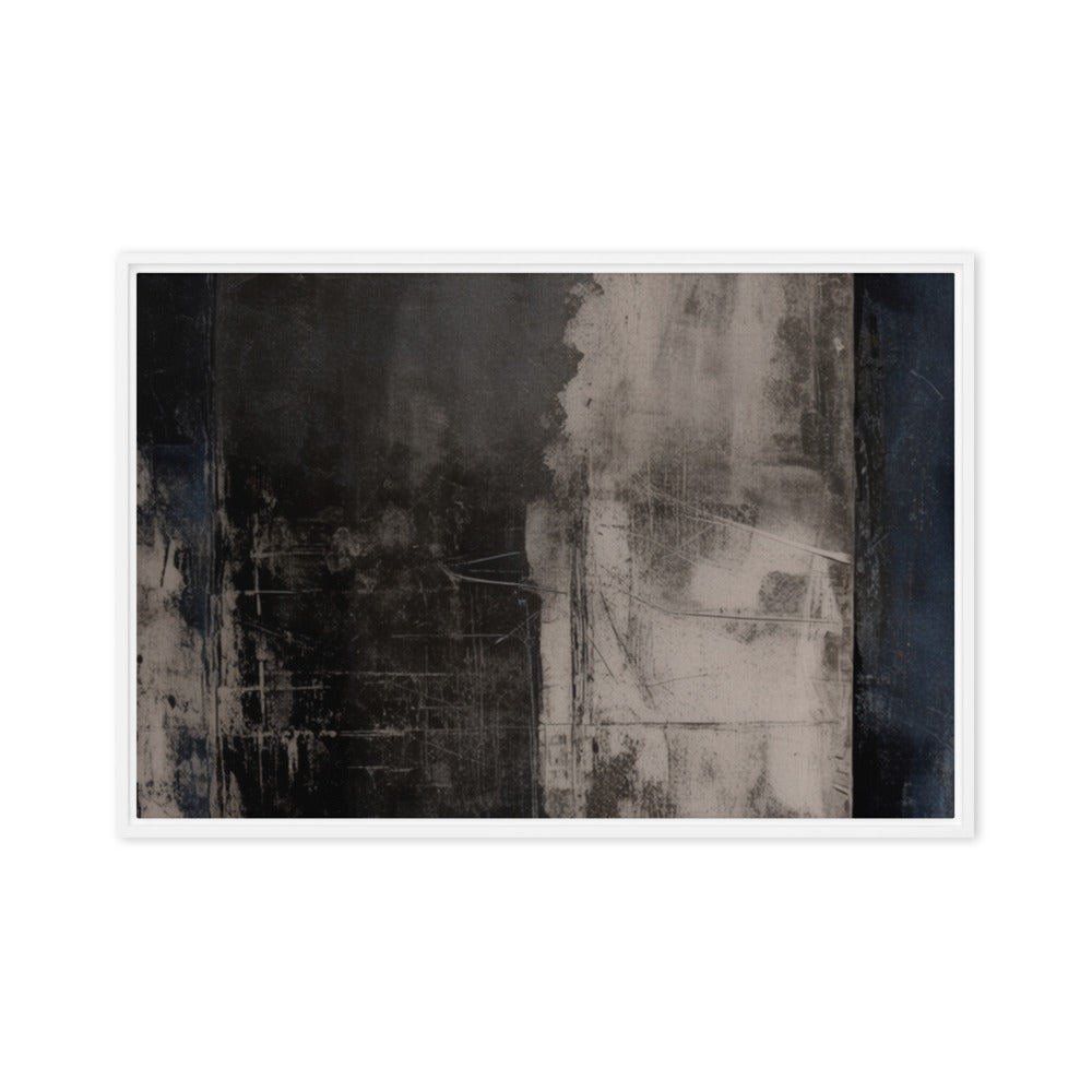 BARRIER — Framed Canvas, White, 24×36