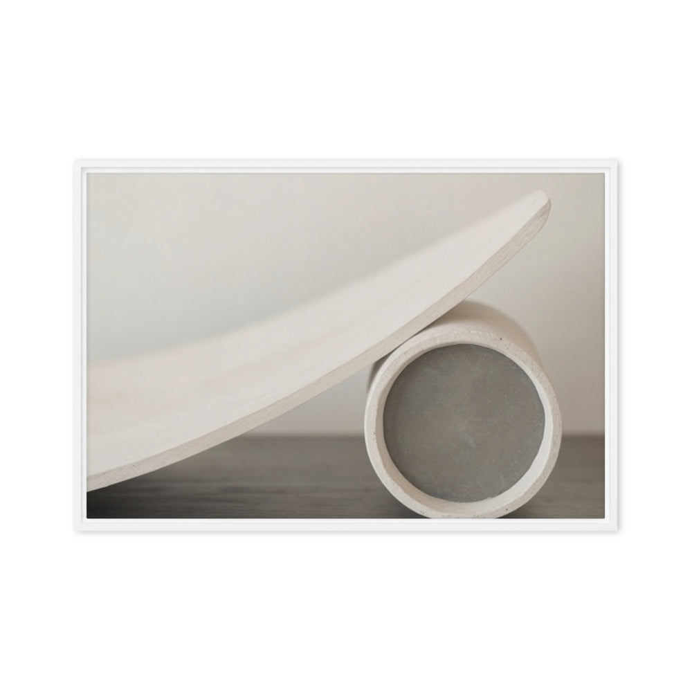 CAMFER — Framed Canvas, White, 24×36
