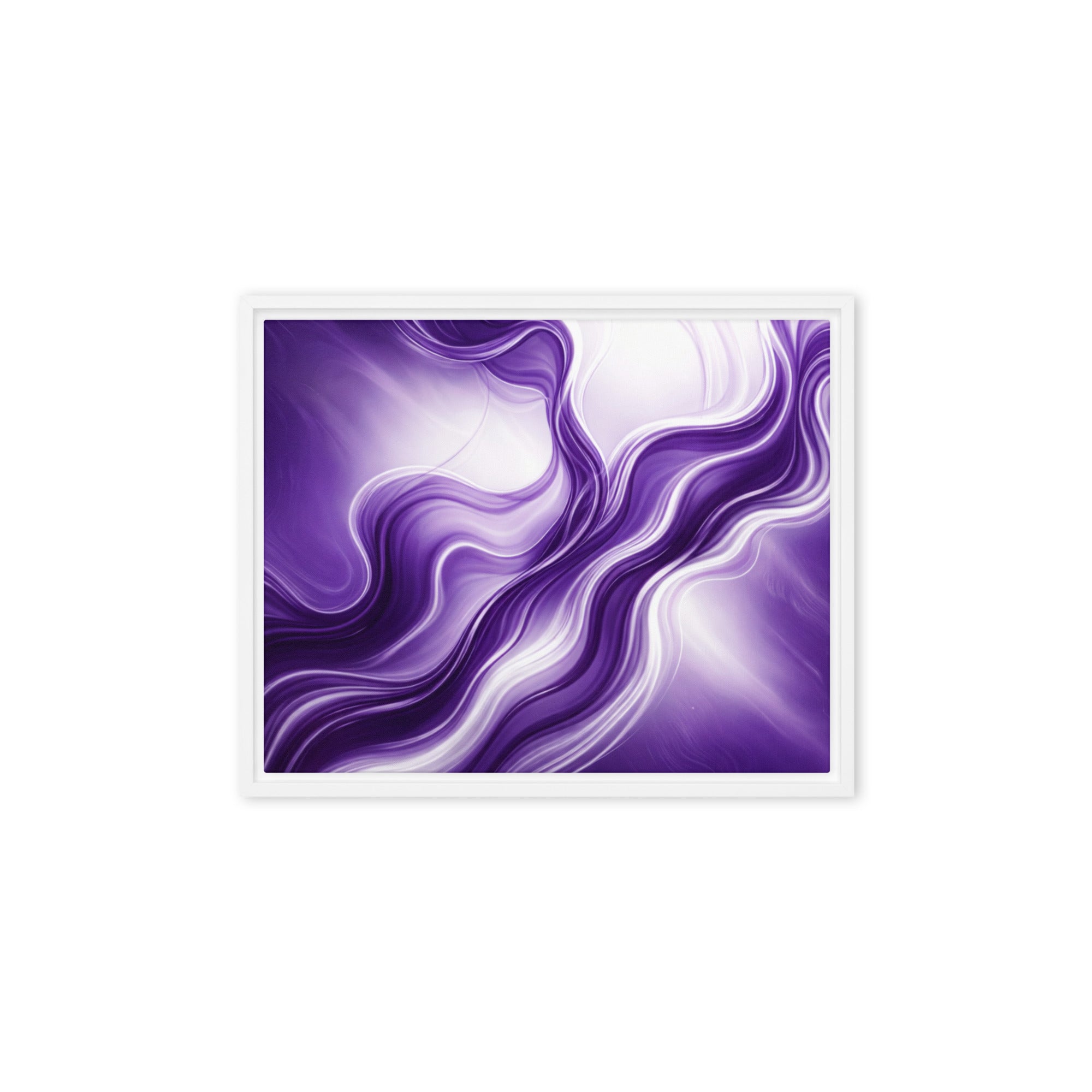 Silk framed canvas print product mockup in black frame, 12 x 16 inch universal size