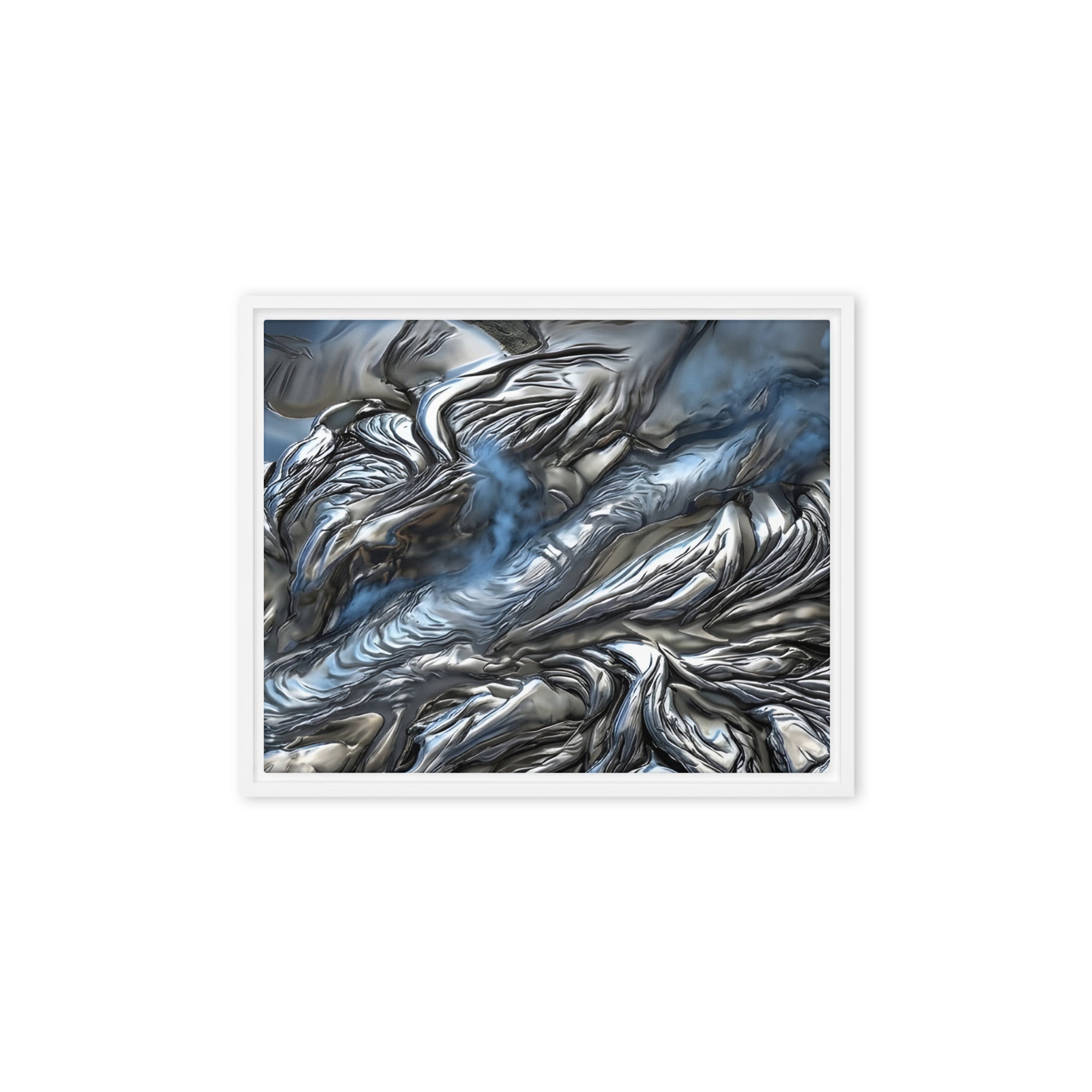 Andesite framed canvas print wall display image in black frame, 12 x 12 inch universal size