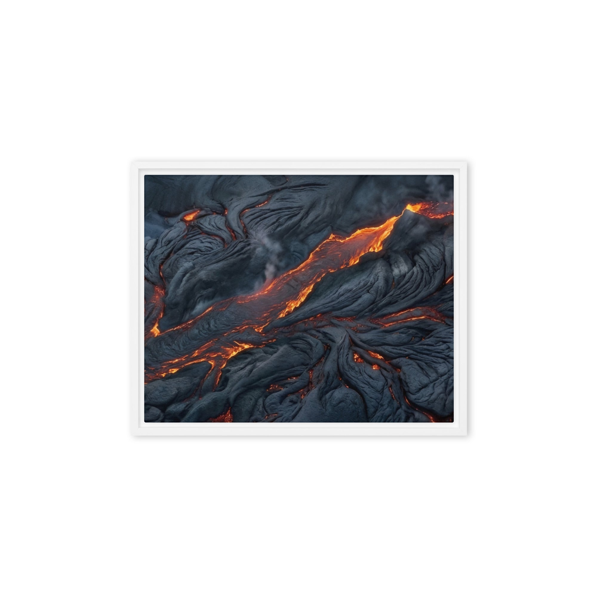 Molten framed canvas print wall display image in black frame, 12 x 12 inch universal size