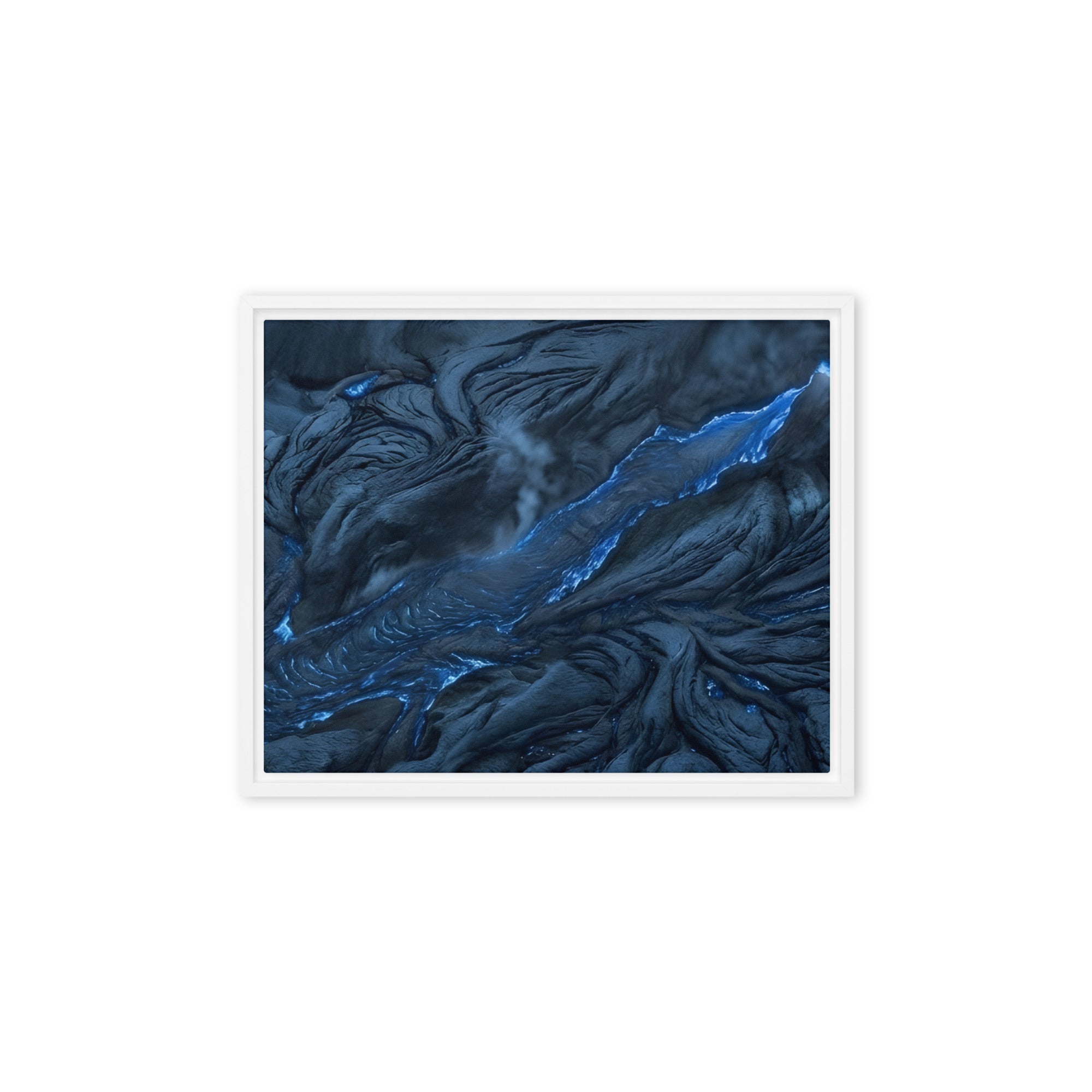Vent framed canvas print product mockup in black frame, 12 x 16 inch universal size