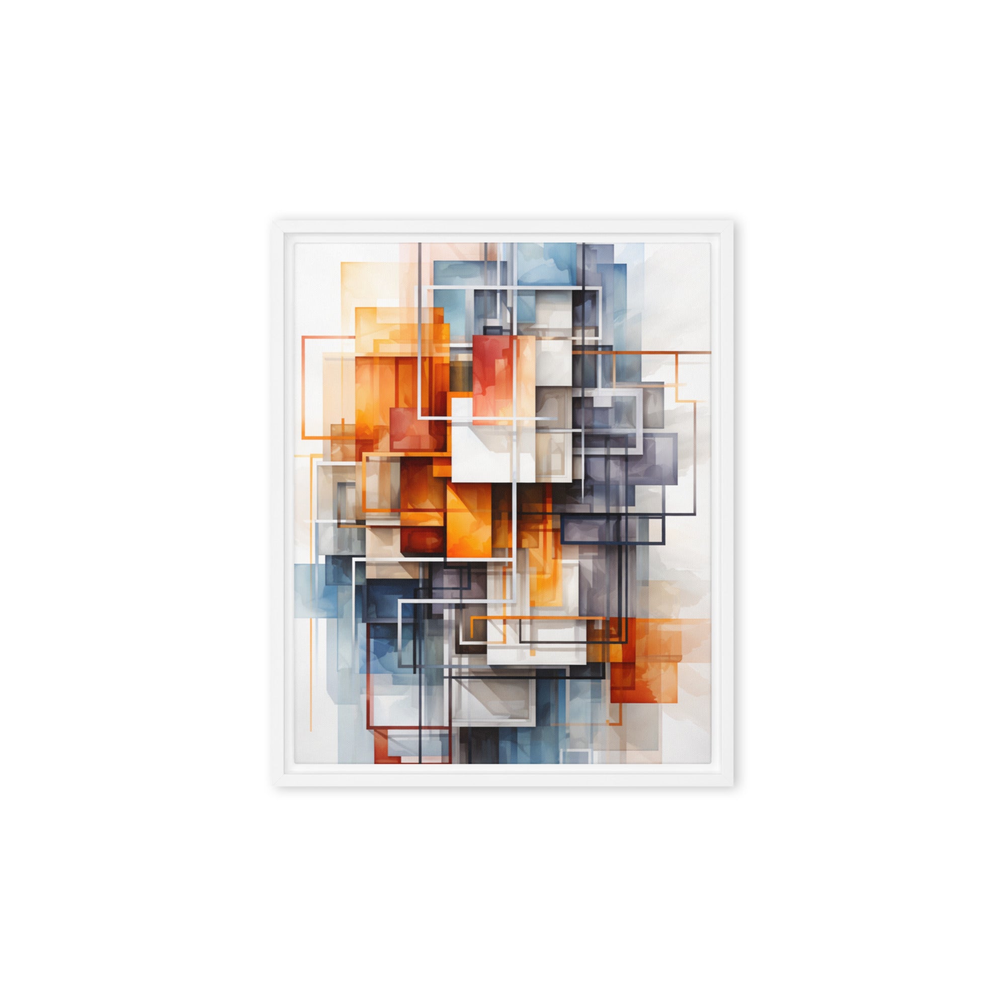 Facet framed canvas print wall display image in black frame, 20 x 30 inch large size