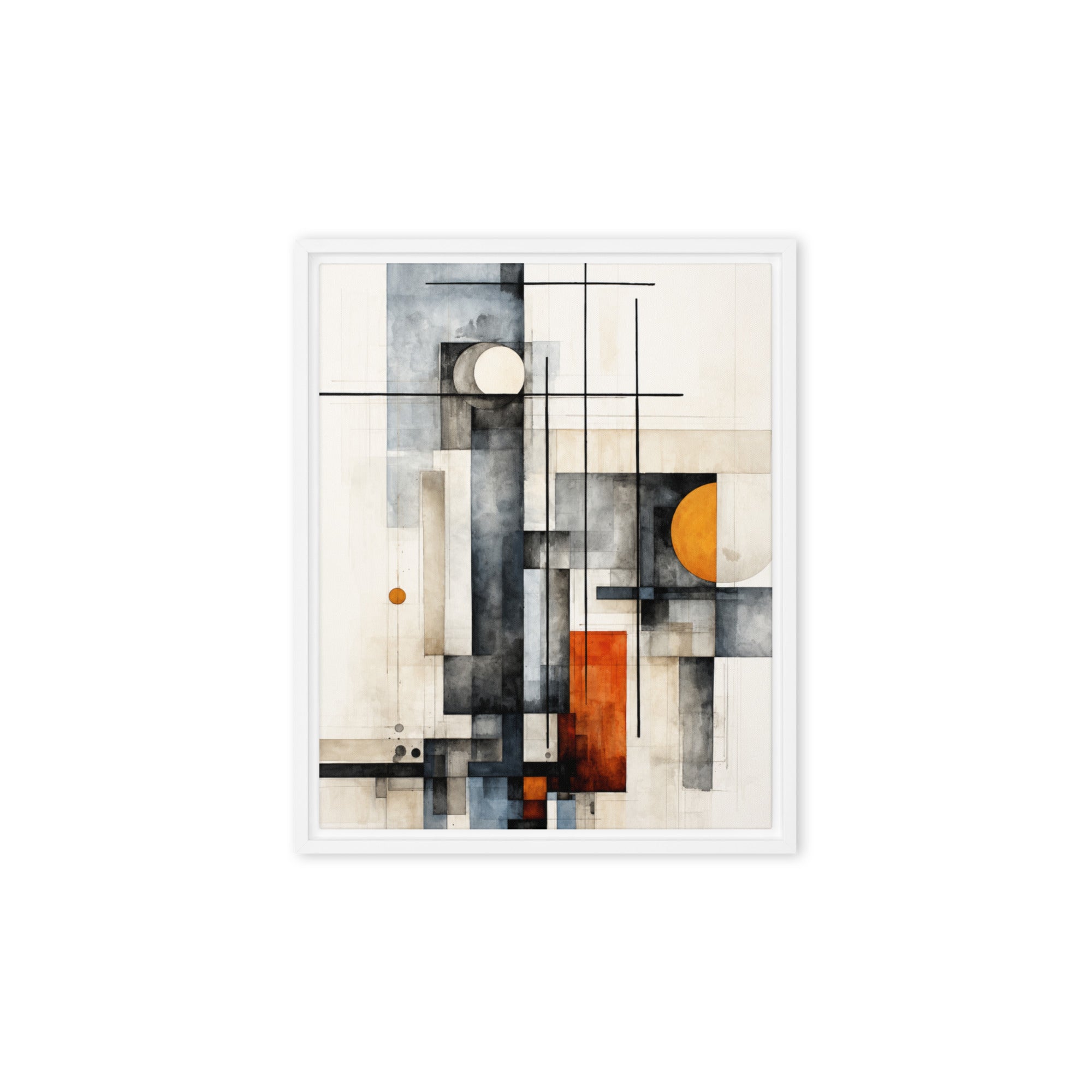 Girder framed canvas print wall display image in black frame, 20 x 30 inch large size
