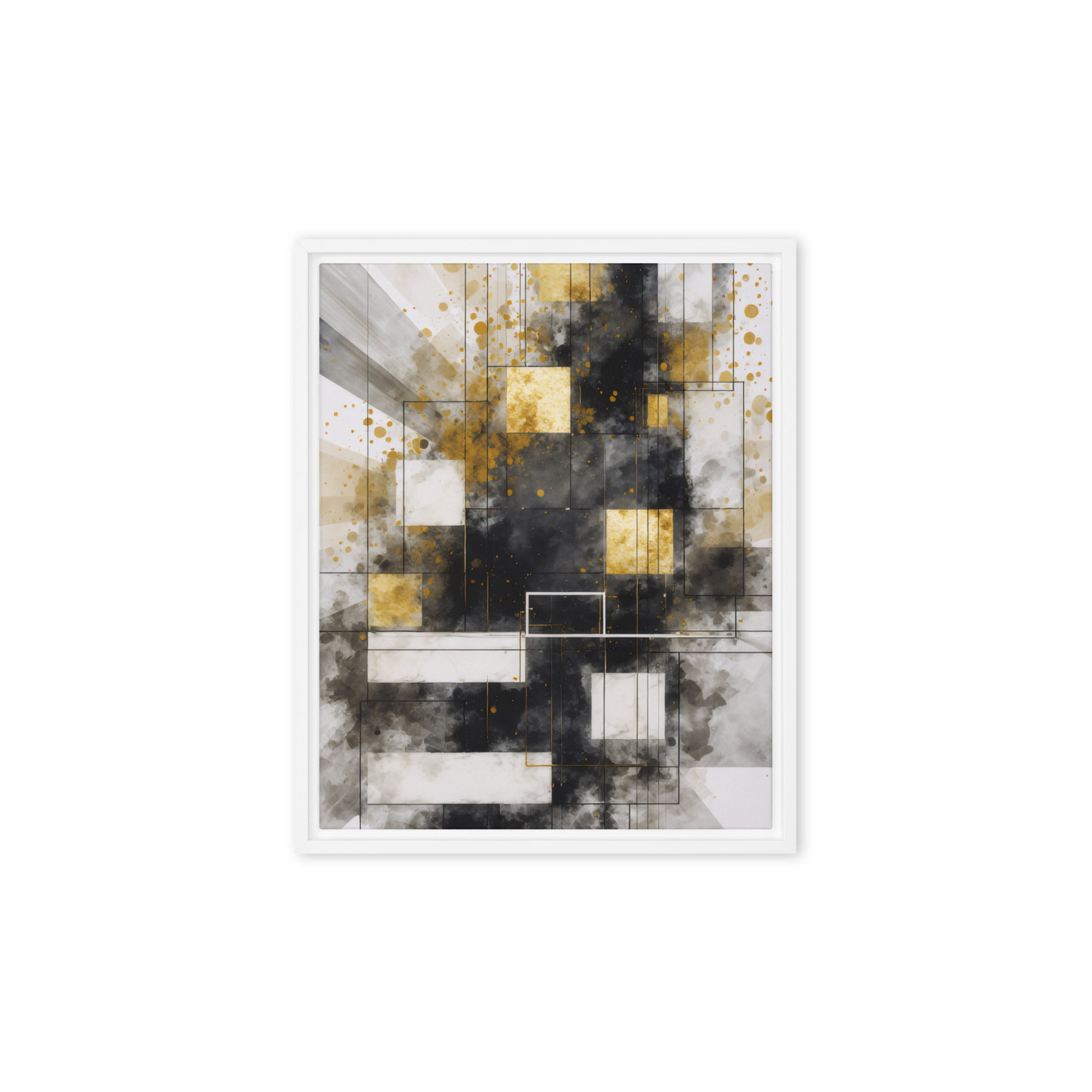 Oriana framed canvas print wall display image in black frame, 12 x 16 inch universal size