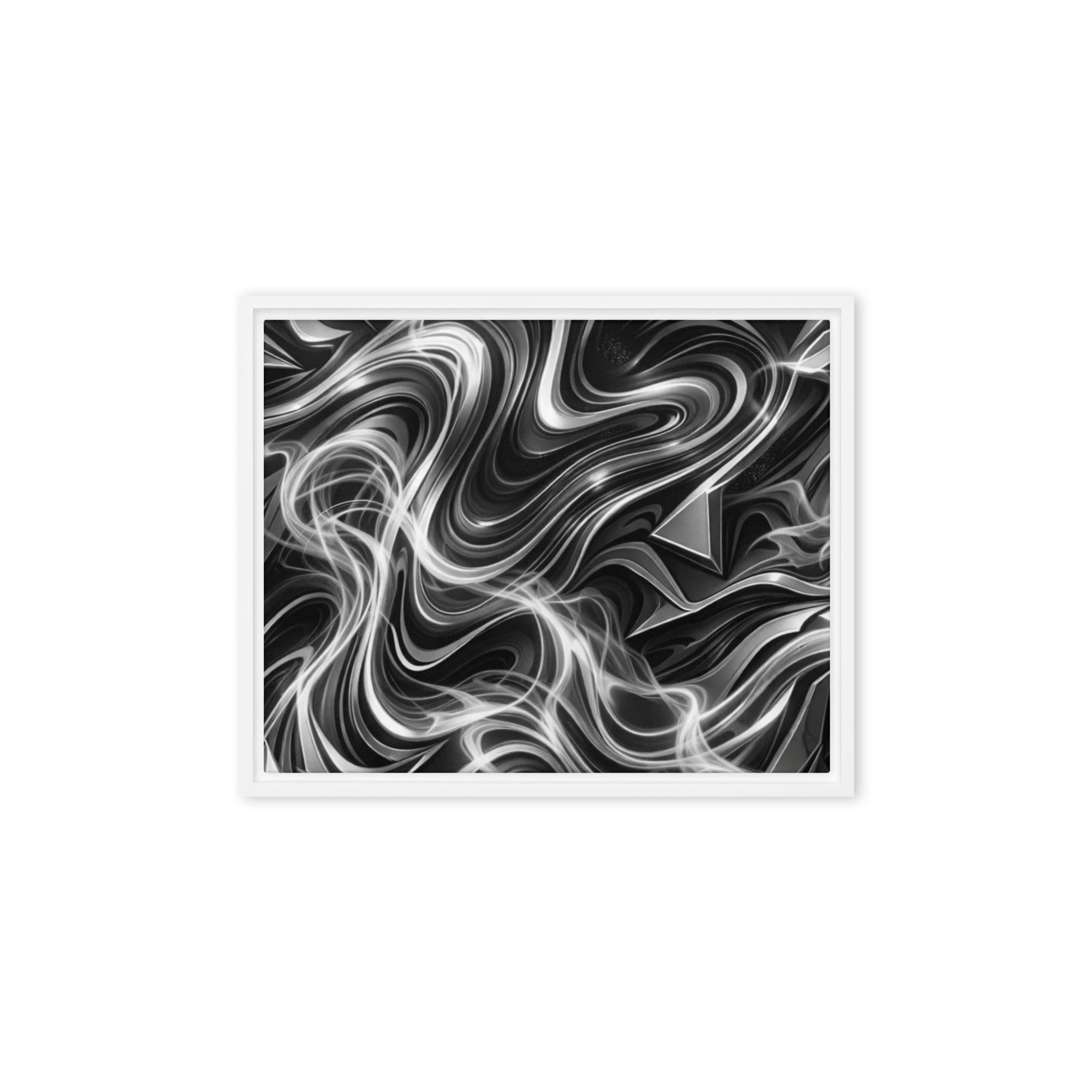Edge framed canvas print wall display image in black frame, 12 x 12 inch universal size
