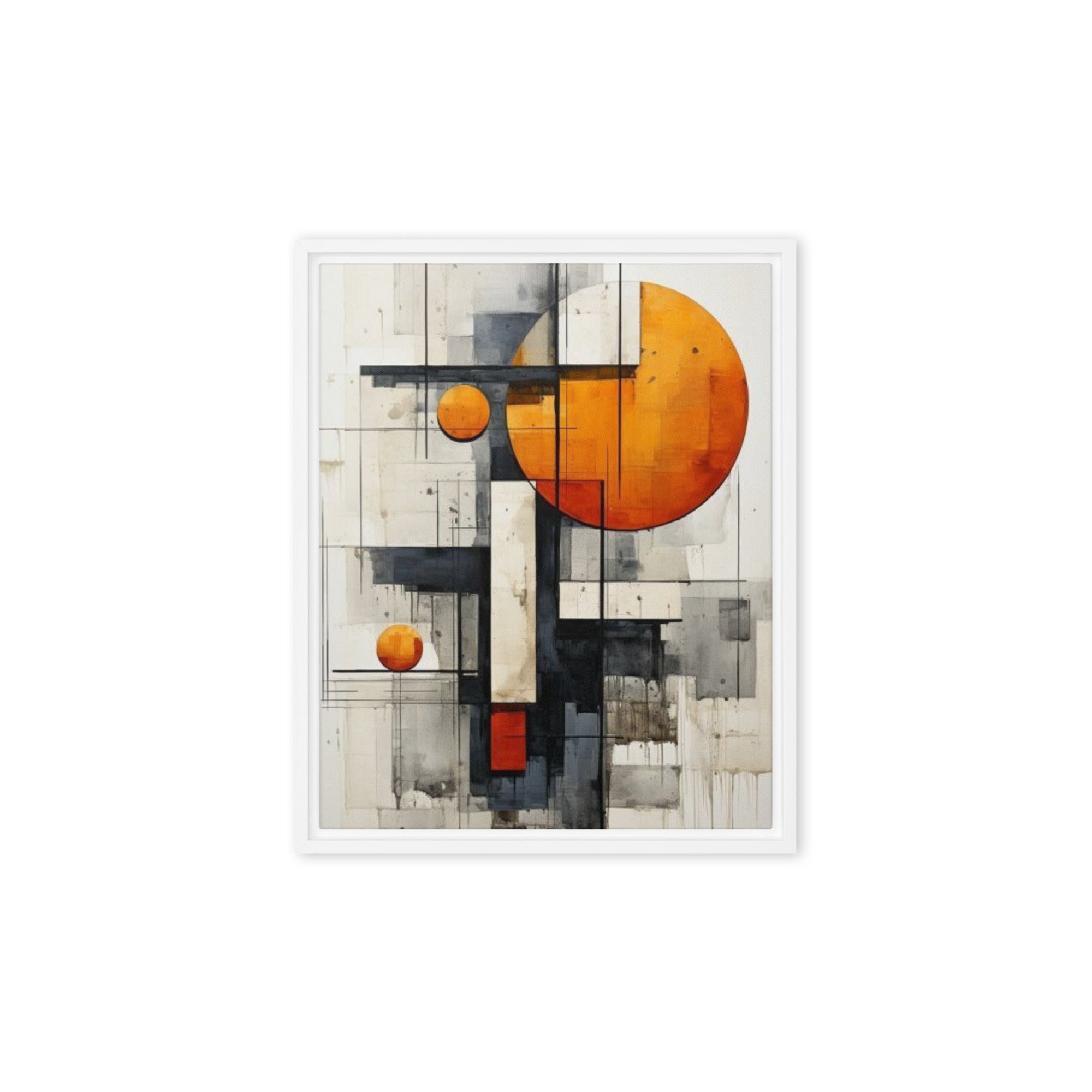 Grille framed canvas print wall display image in black frame, 20 x 30 inch large size