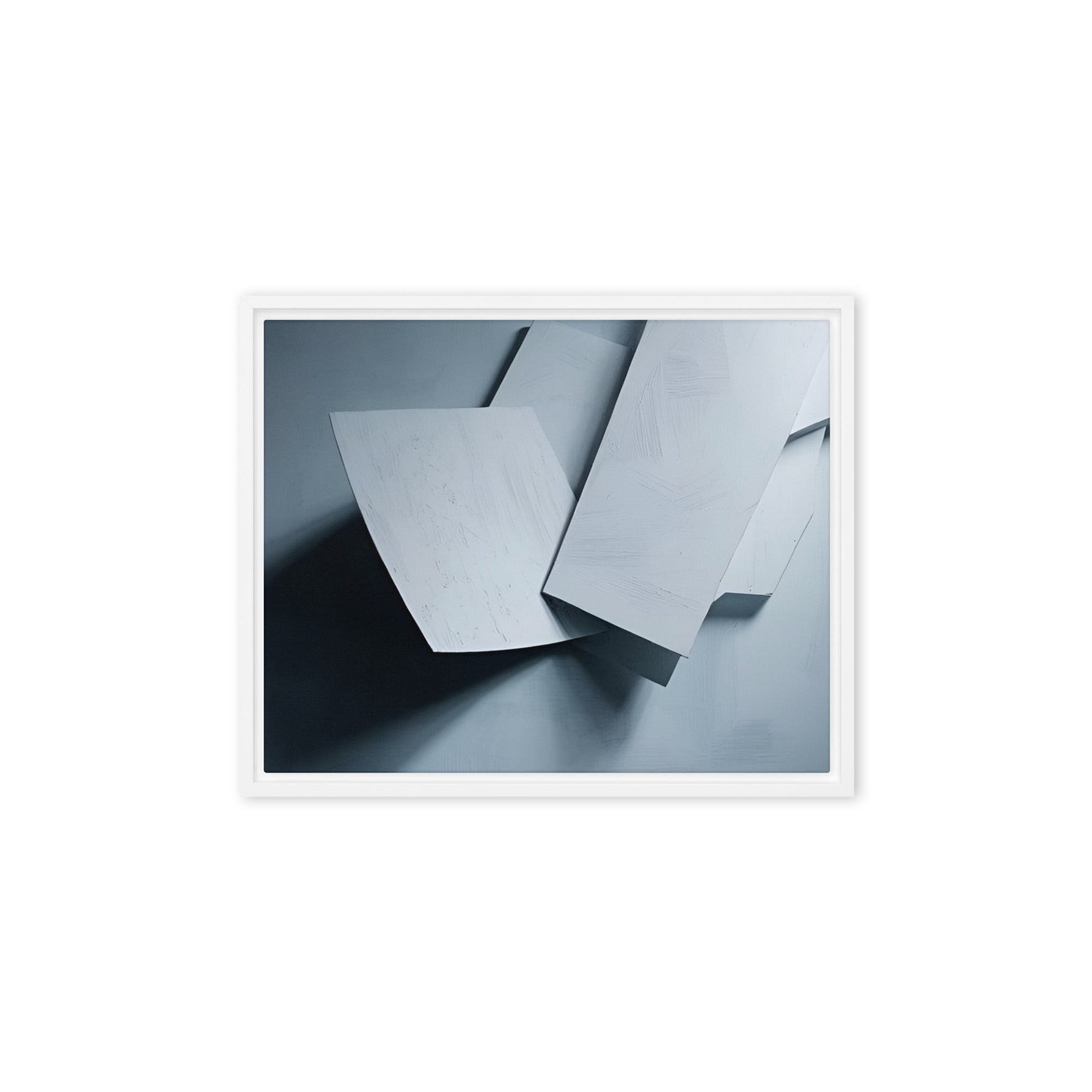 Silhouette framed canvas print wall display image in black frame, 12 x 12 inch universal size