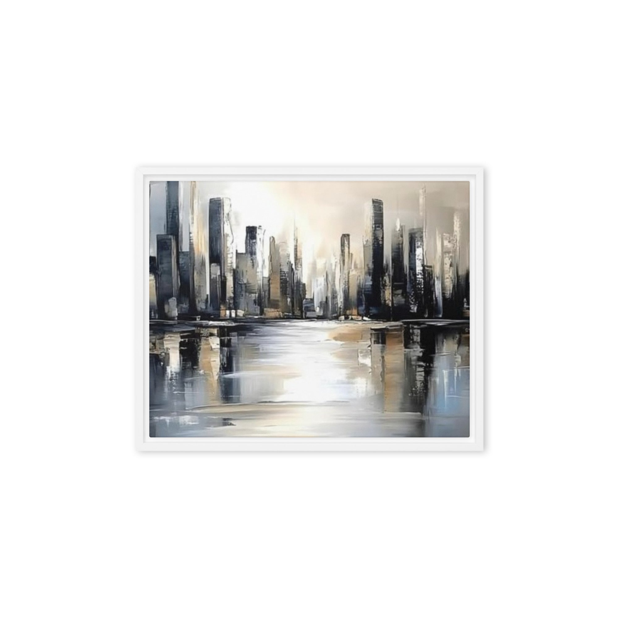 Sharps framed canvas print front-facing product image in black frame, 11 x 14 inch universal size