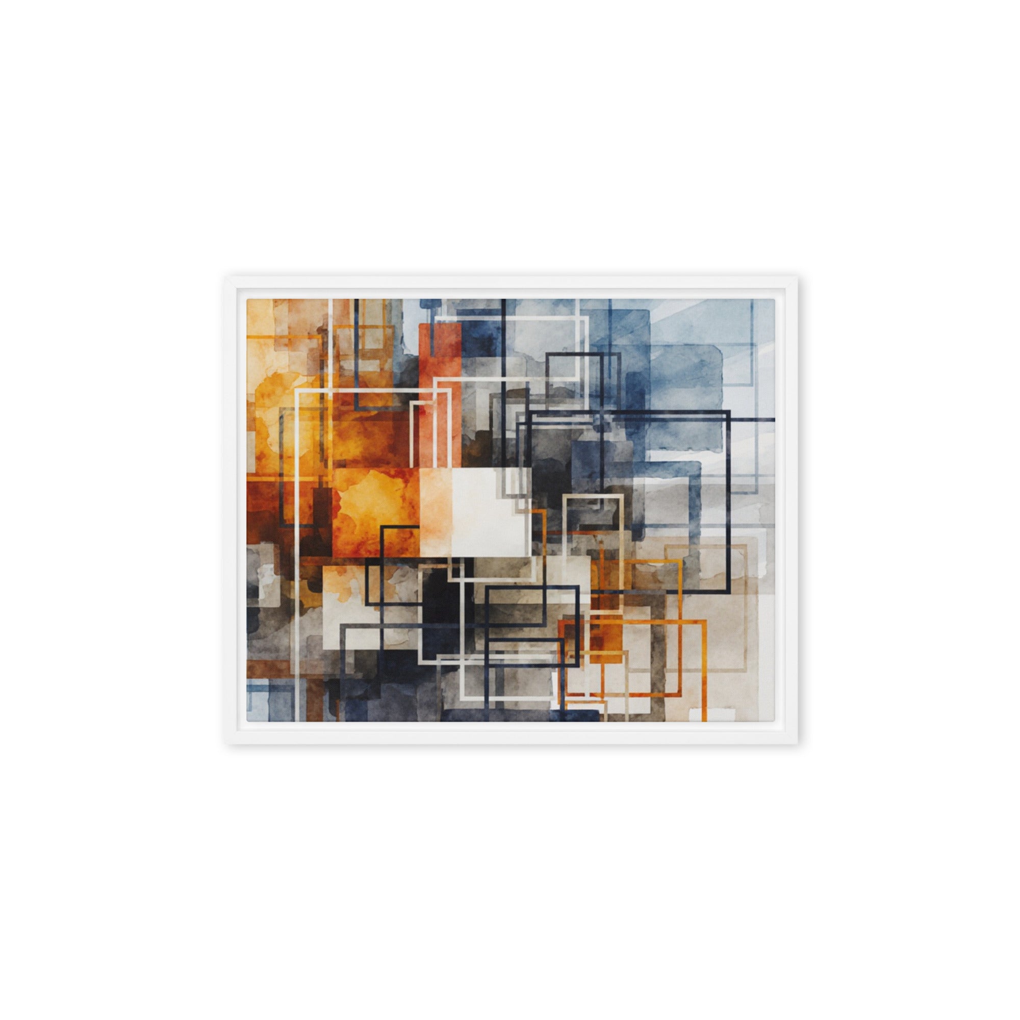Tessera framed canvas print front-facing product image in black frame, 11 x 14 inch universal size
