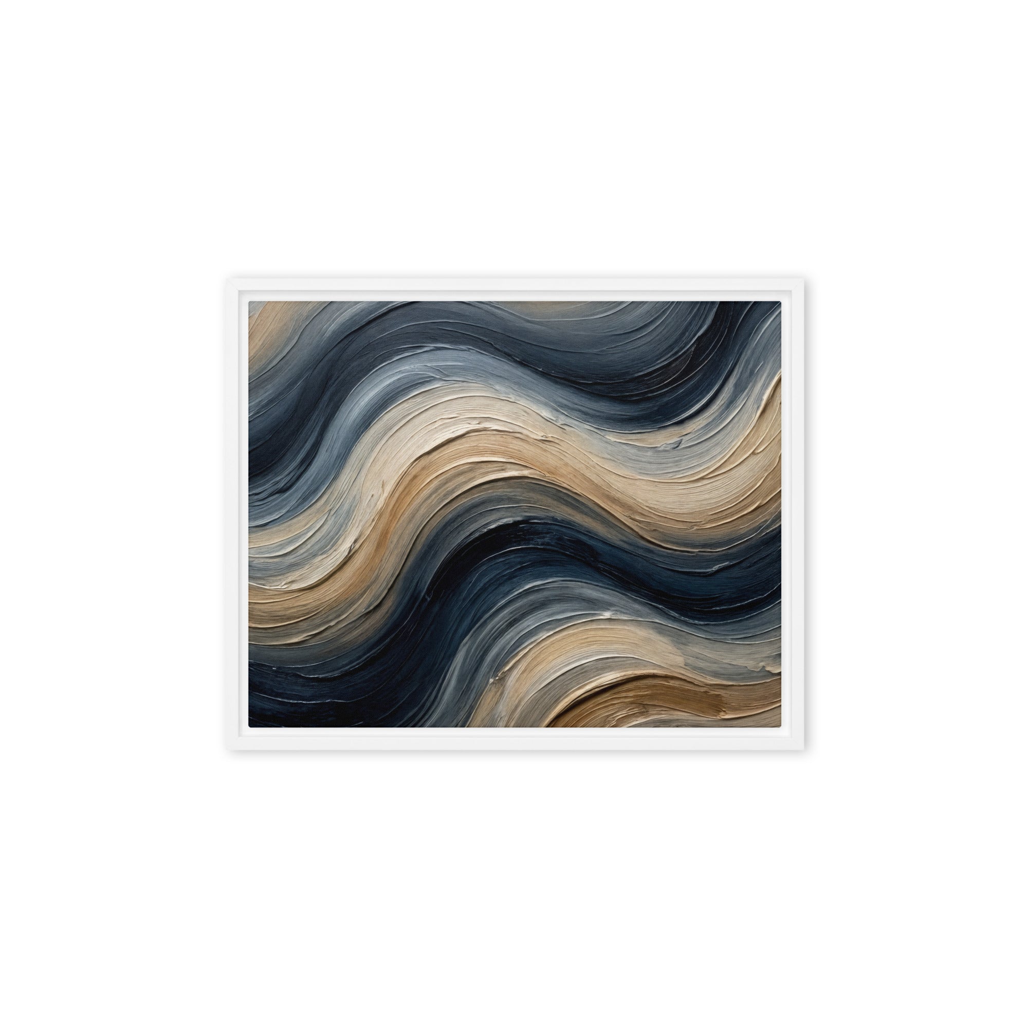 Conform framed canvas print wall display image in black frame, 12 x 12 inch universal size