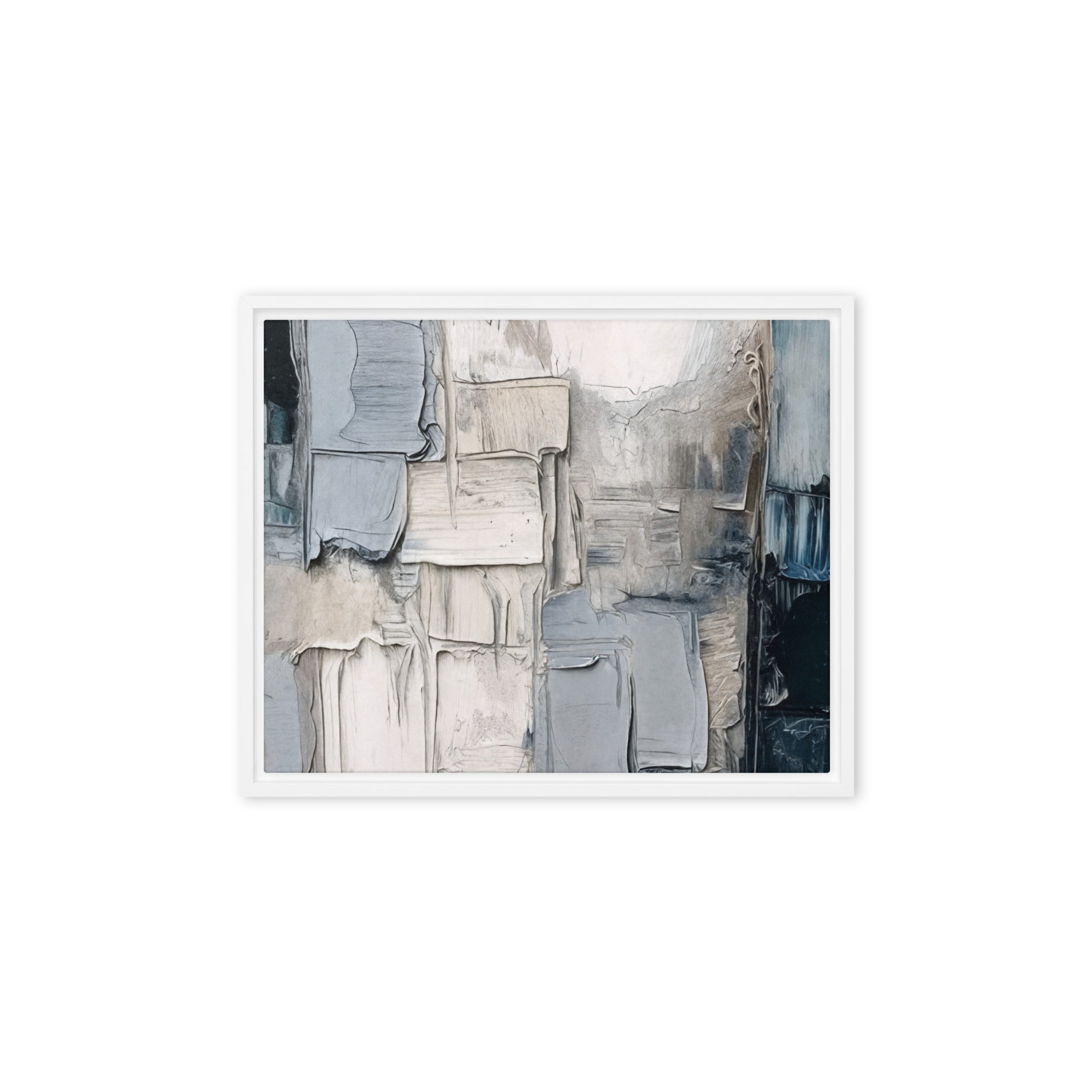 Haze framed canvas print wall display image in black frame, 12 x 12 inch universal size