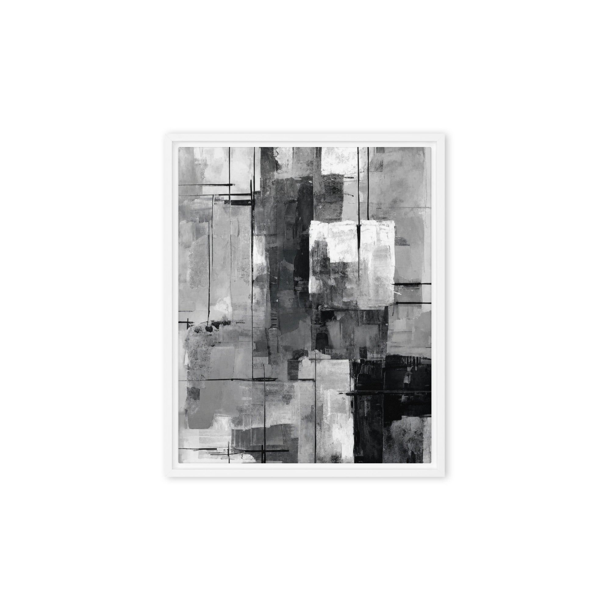 Align framed canvas print wall display image in black frame, 12 x 12 inch universal size