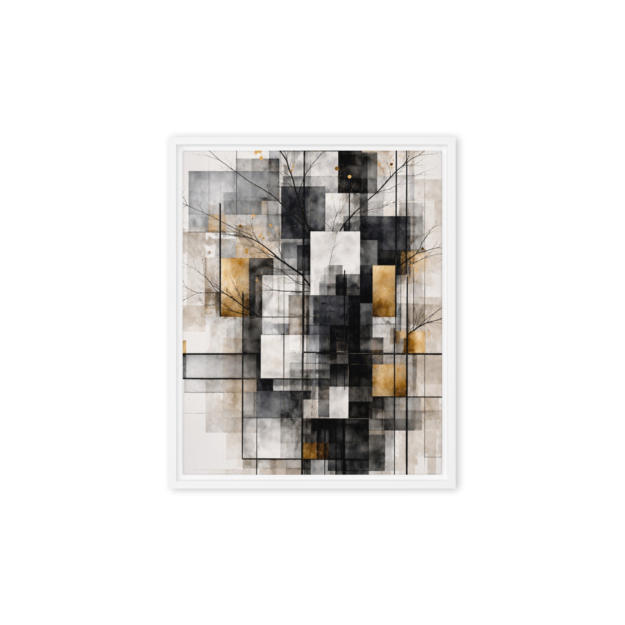 Avect framed canvas print front-facing product image in black frame, 11 x 14 inch universal size
