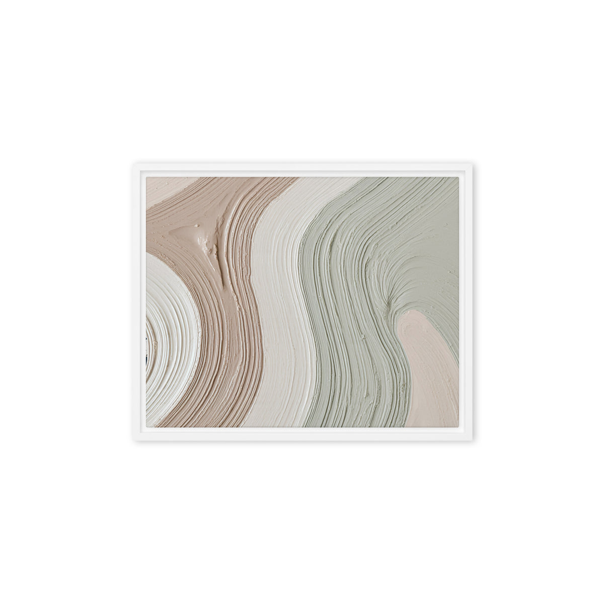 Talus framed canvas artwork with angular rock-like forms and deep charcoal contrasts, shown on white.