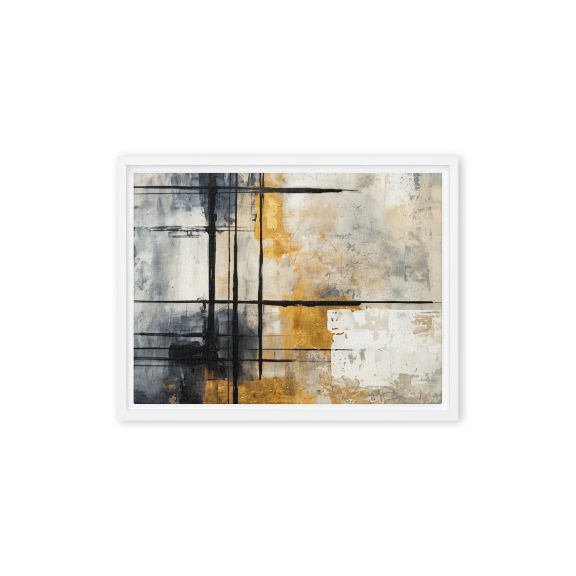 Elite framed canvas print wall display image in black frame, 12 x 16 inch universal size