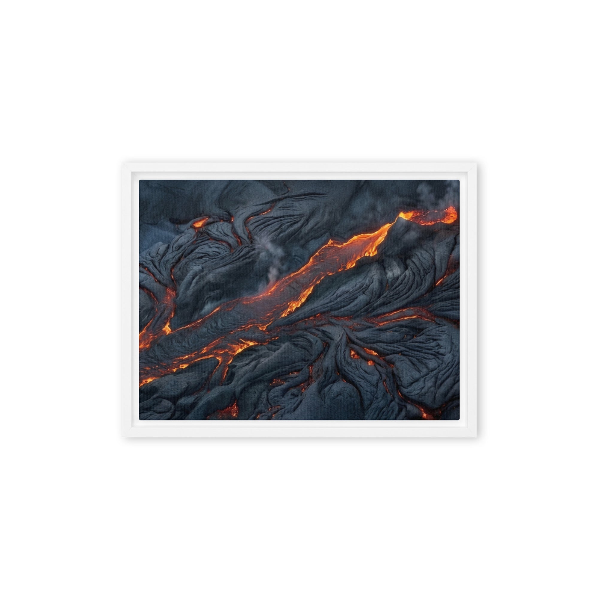 Molten framed canvas print image for product listing in black frame, 16 x 16 inch universal size