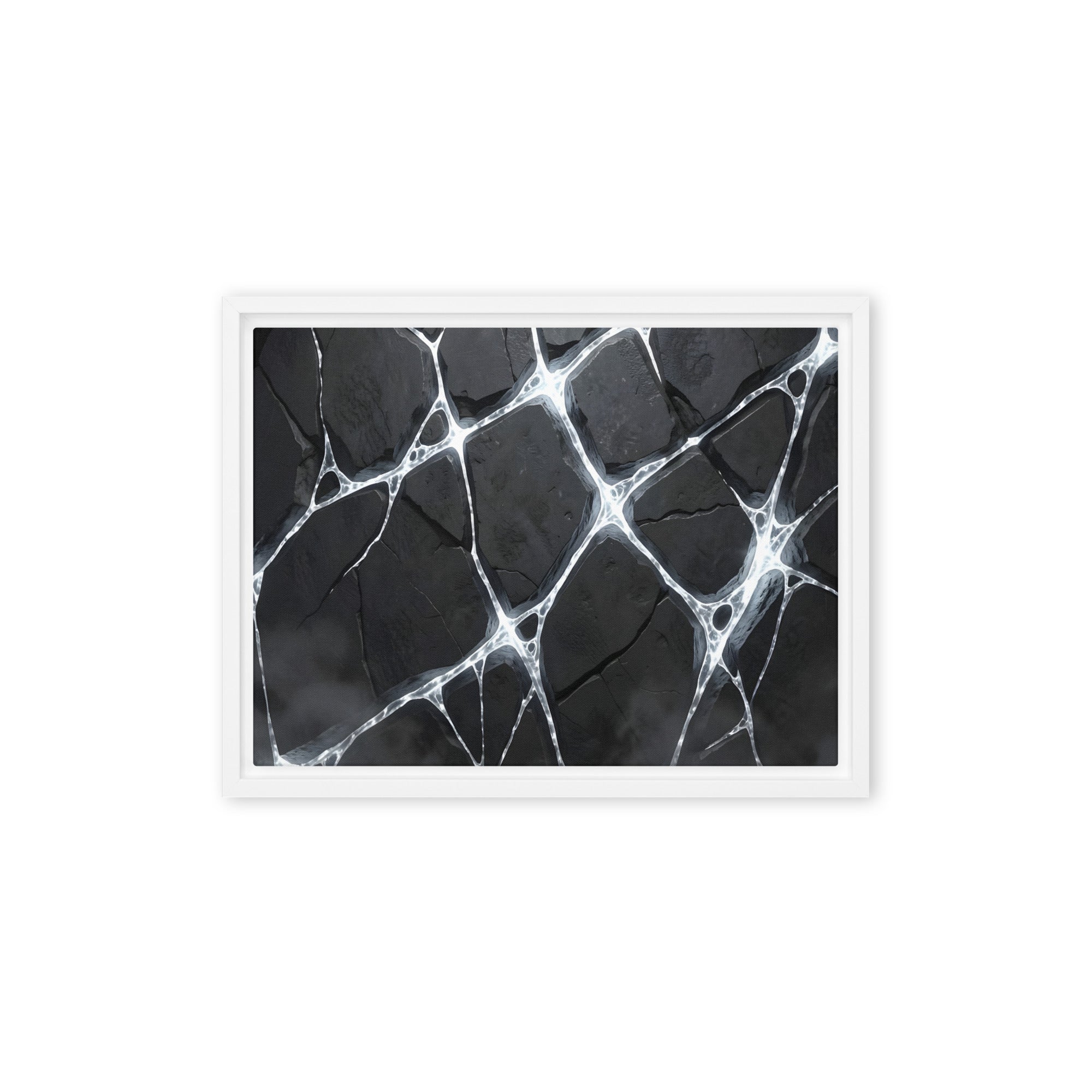 Pumice framed canvas print image for product listing in black frame, 16 x 16 inch universal size
