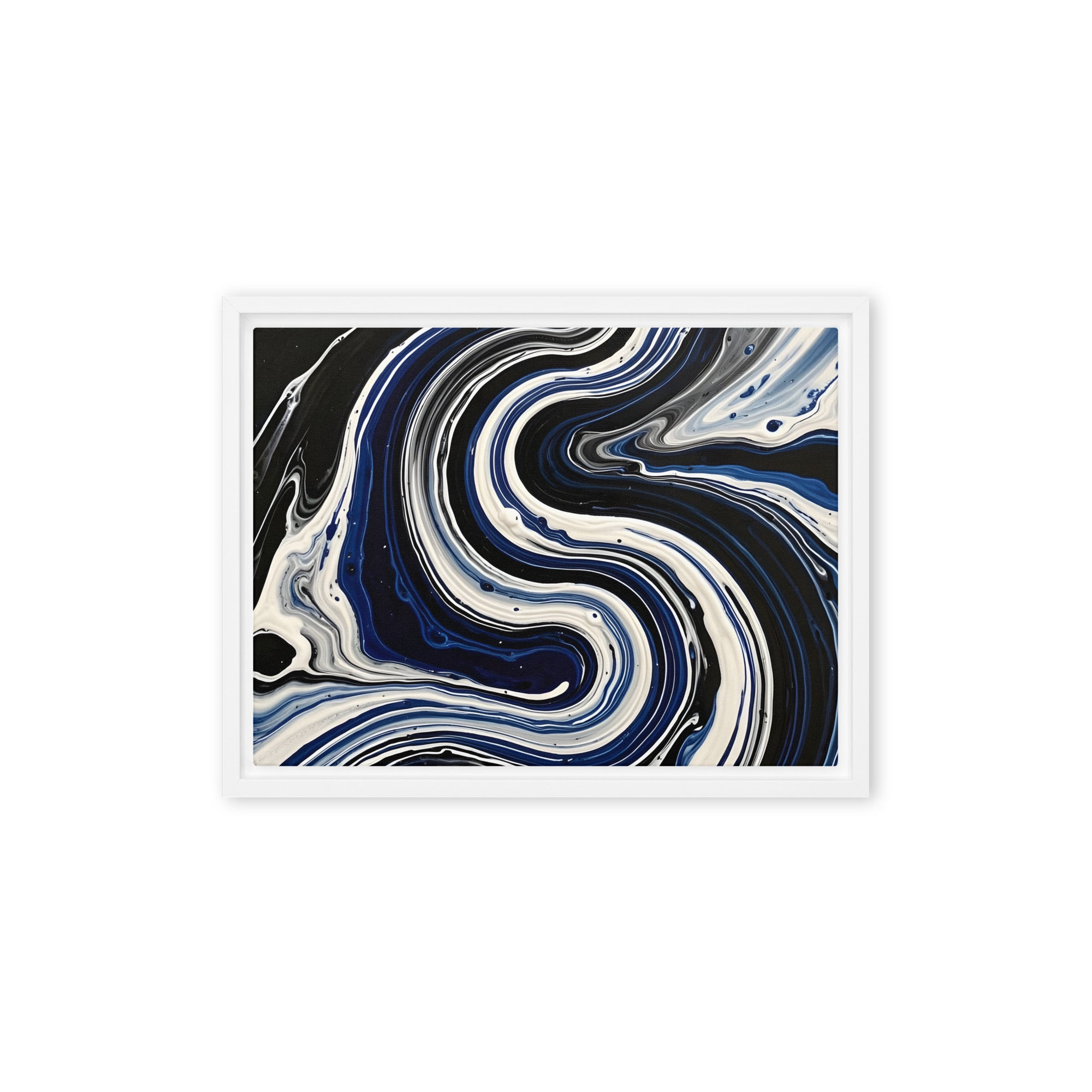 Midnight Surge framed canvas print image for product listing in black frame, 16 x 16 inch universal size