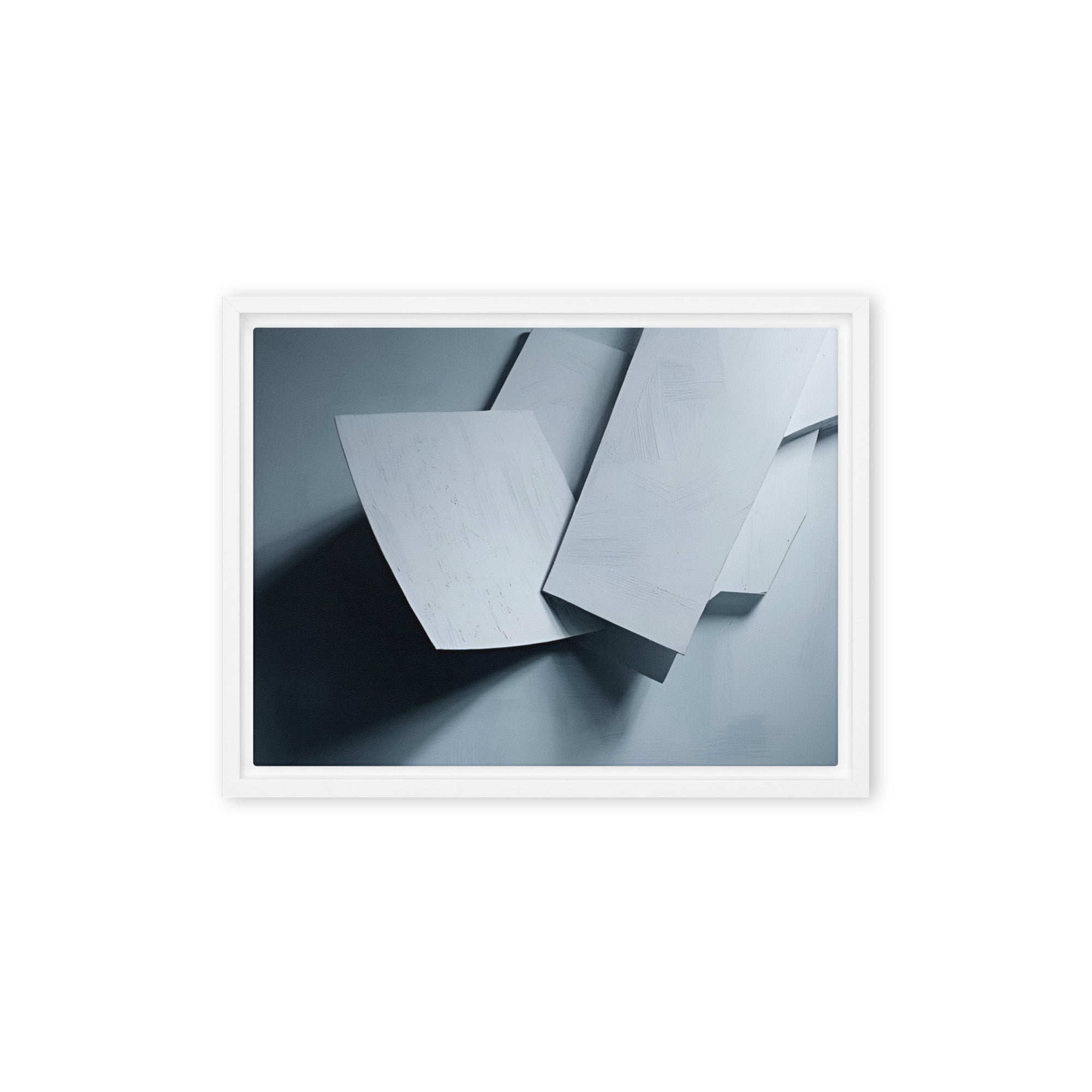 Silhouette framed canvas print image for product listing in black frame, 16 x 16 inch universal size