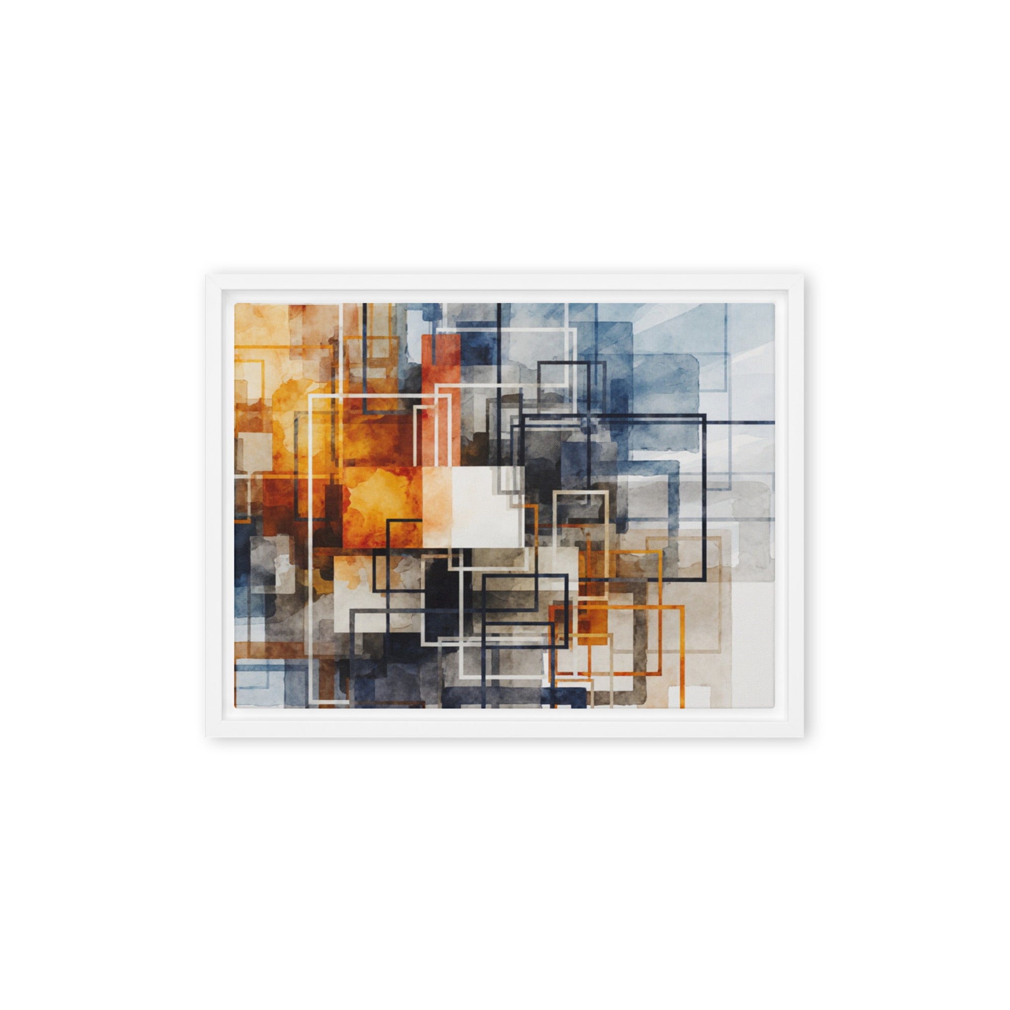 Tessera framed canvas print product view in black frame, 12 x 18 inch universal size