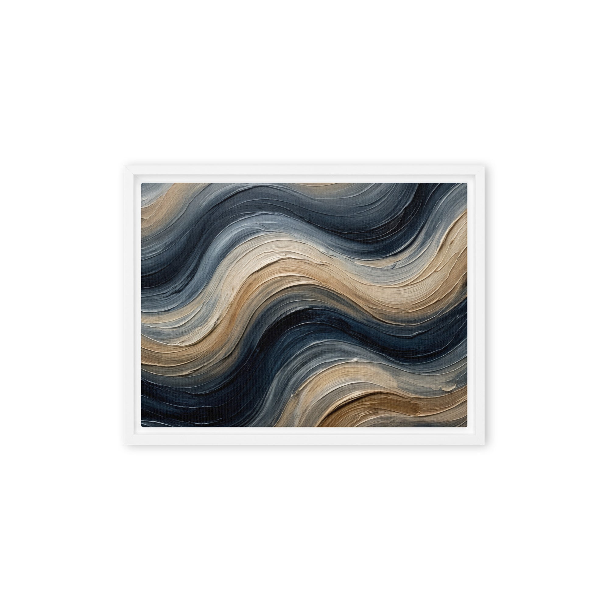 Conform framed canvas print image for product listing in black frame, 16 x 16 inch universal size