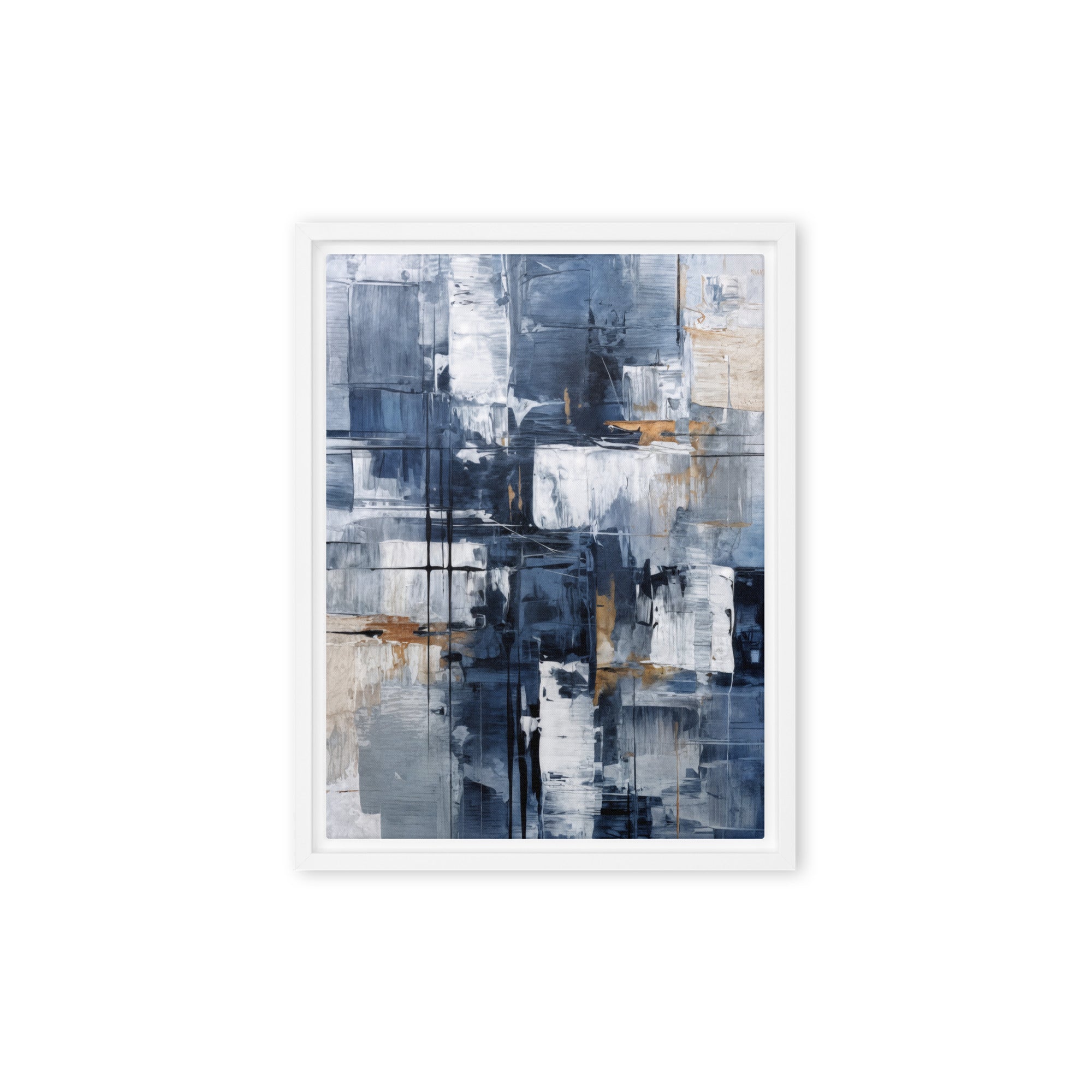 Push framed canvas print image for product listing in black frame, 16 x 16 inch universal size