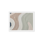 Talus framed canvas artwork with angular rock-like forms and deep charcoal contrasts, shown on white.