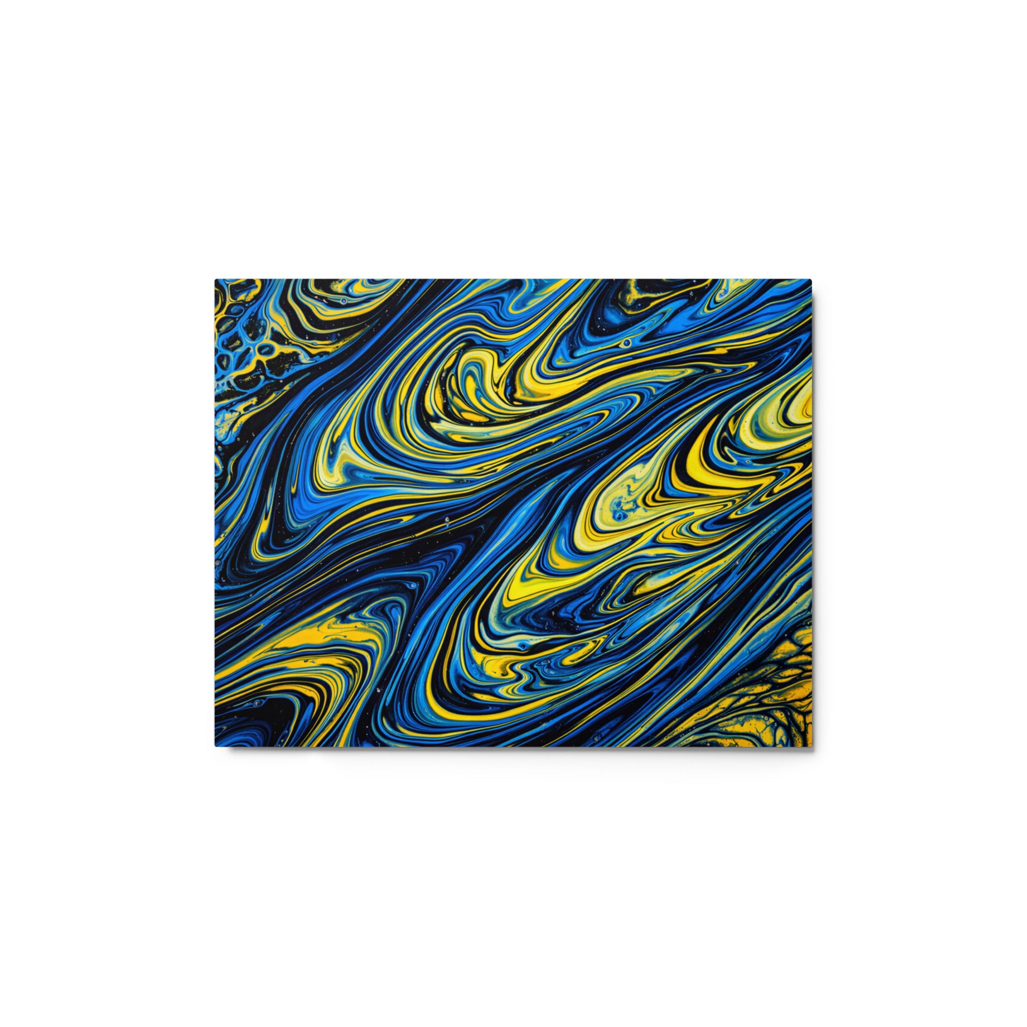 Coral metal print front-facing product image in 12 x 12 inch universal size