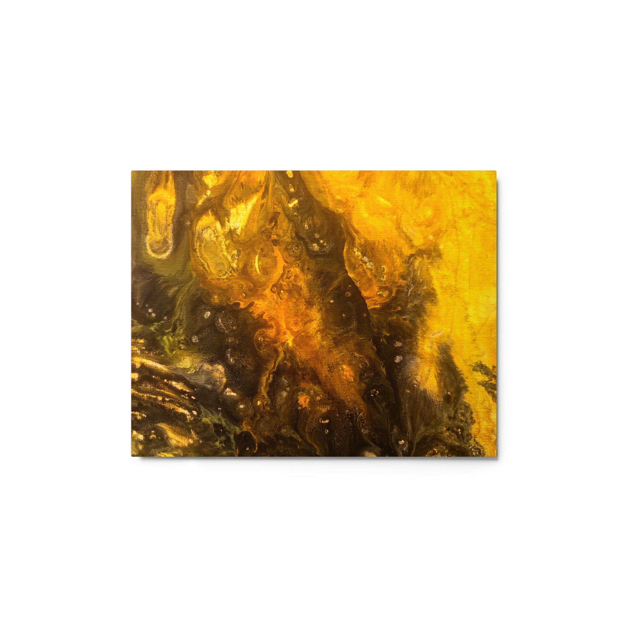 Flame metal print front-facing product image in 12 x 12 inch universal size