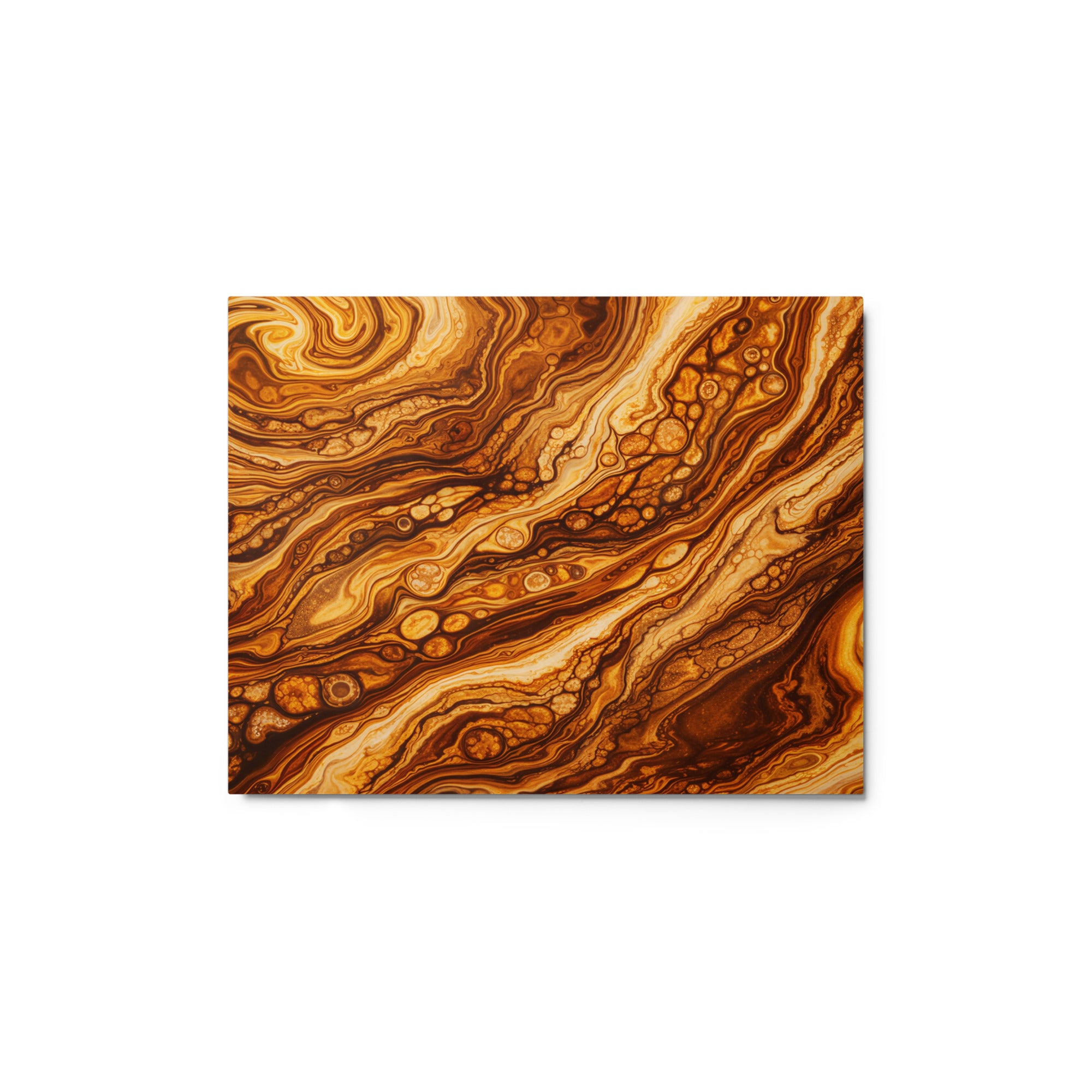 Molten Cells metal print front-facing product image in 12 x 12 inch universal size