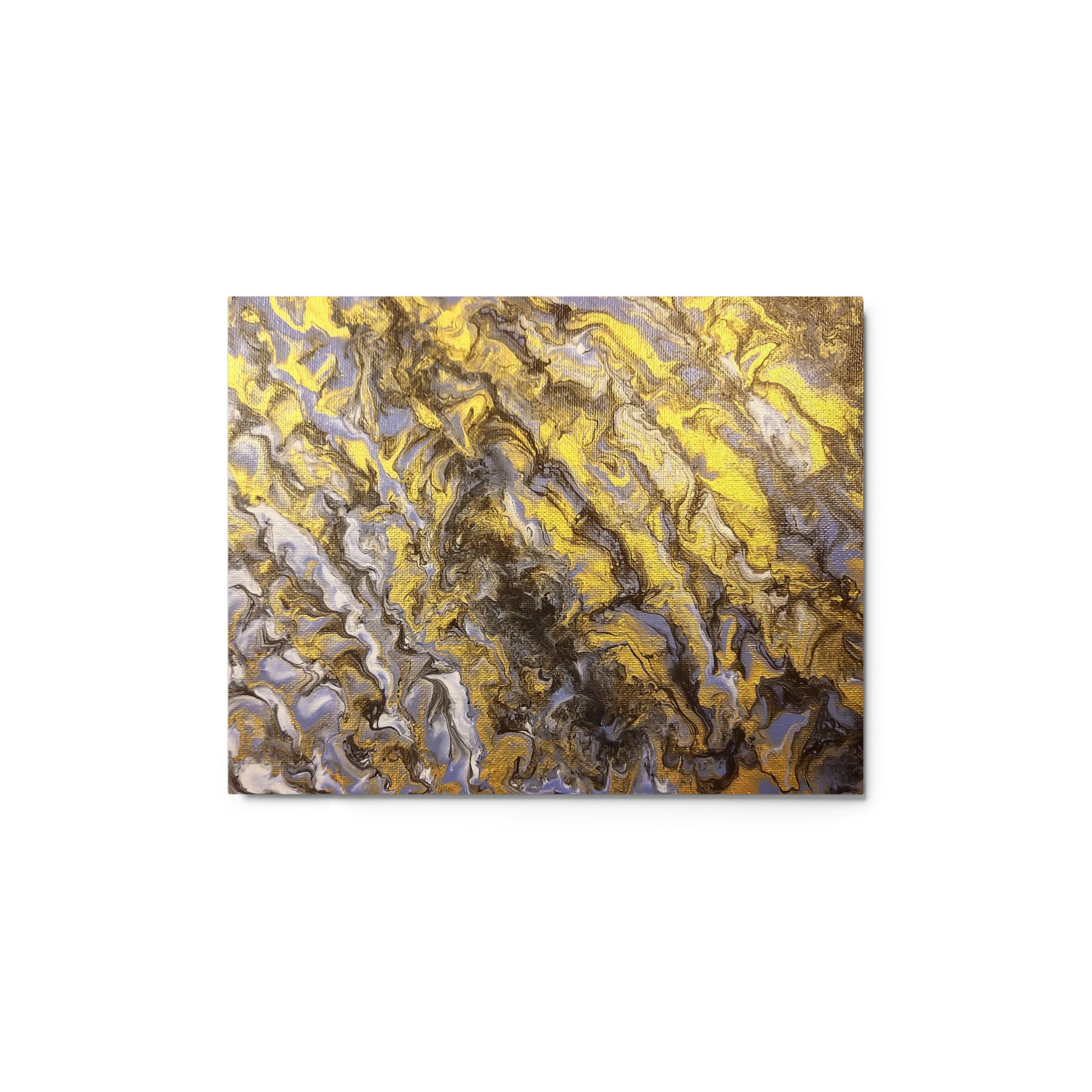 Gold Wave metal print front-facing product image in 12 x 12 inch universal size