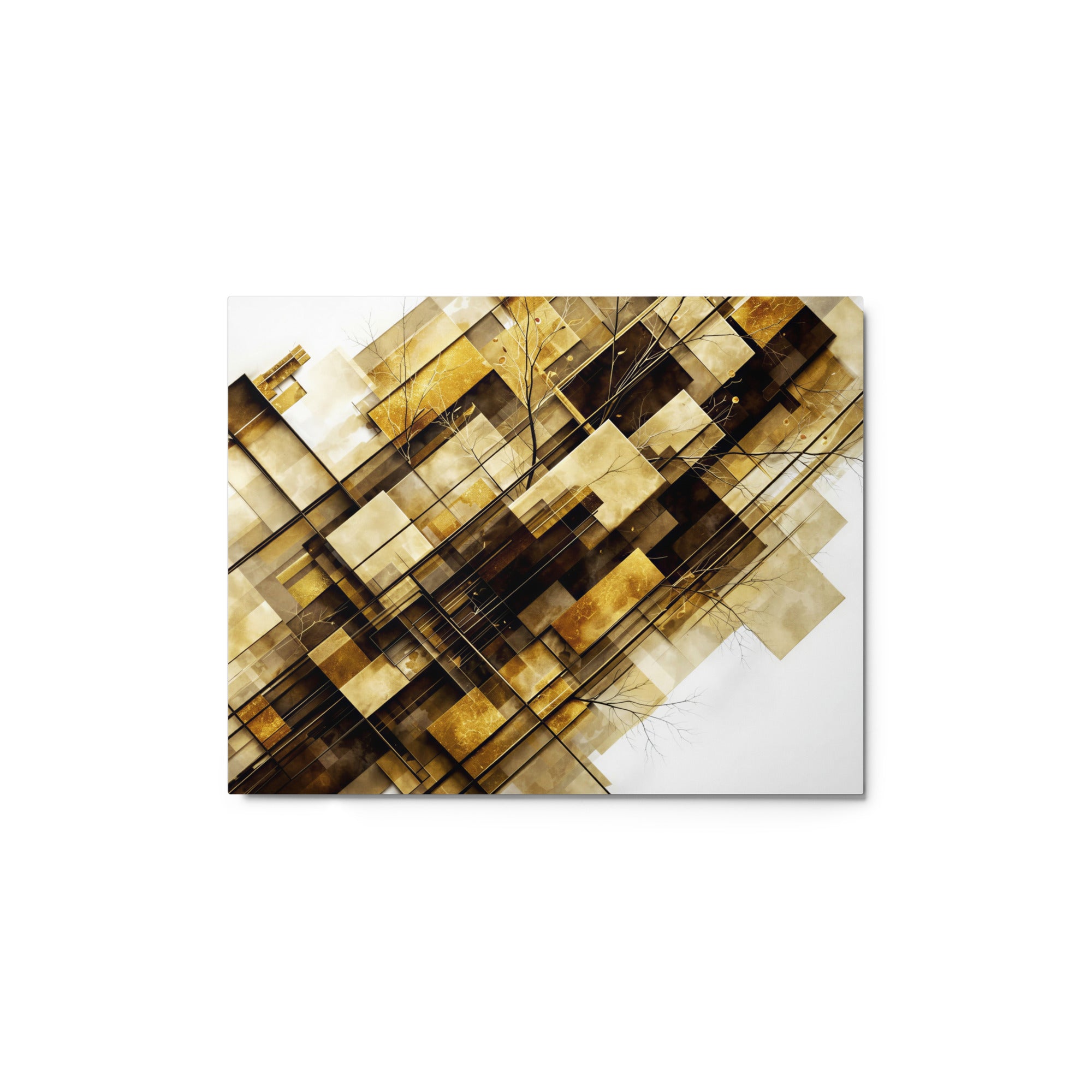 Helios metal print front-facing product image in 12 x 12 inch universal size