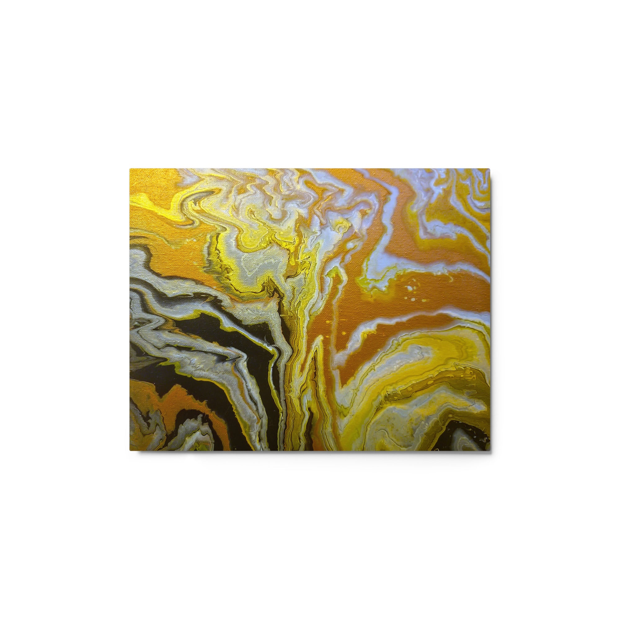 Golden Surge metal print front-facing product image in 12 x 12 inch universal size