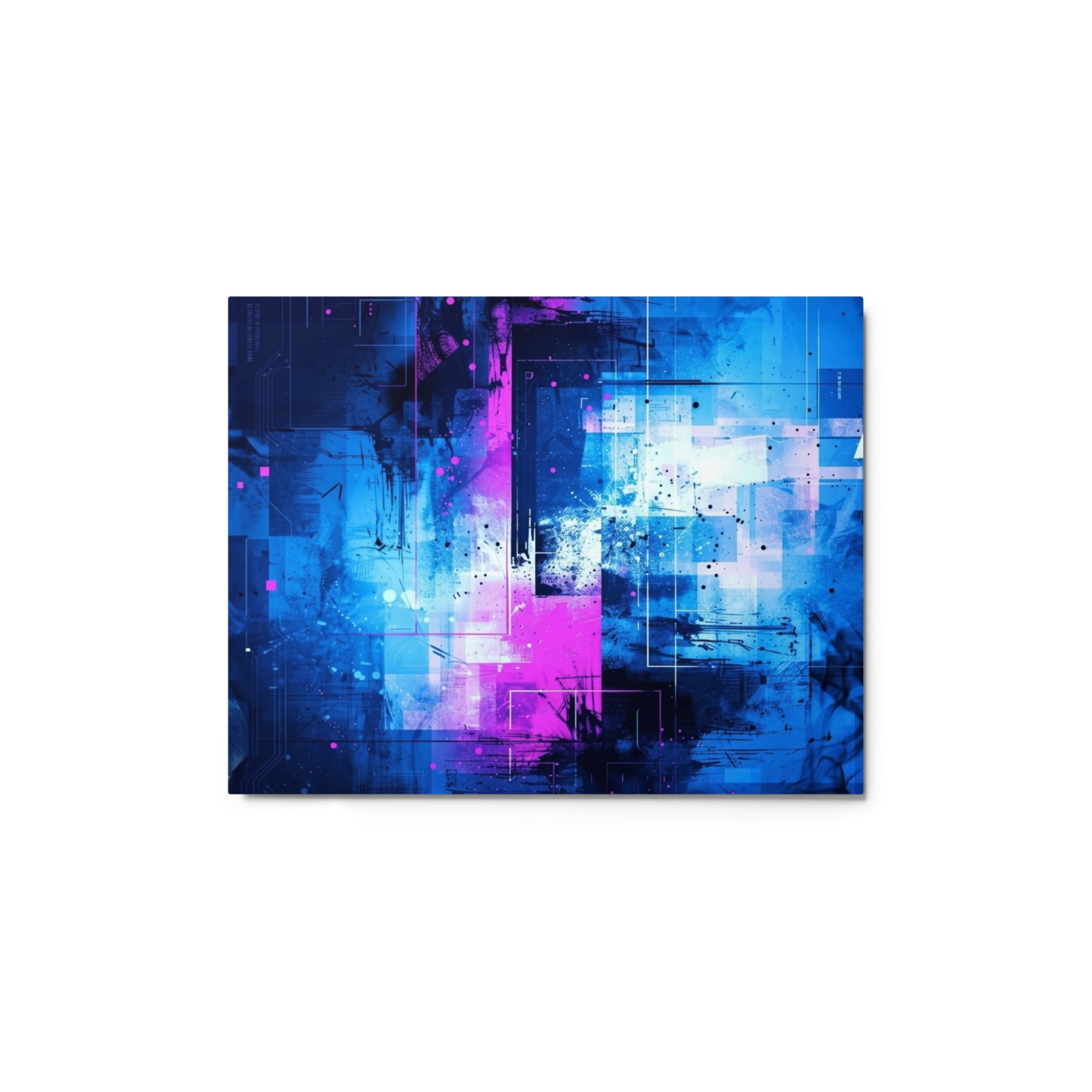 Neon metal print front-facing product image in 12 x 12 inch universal size
