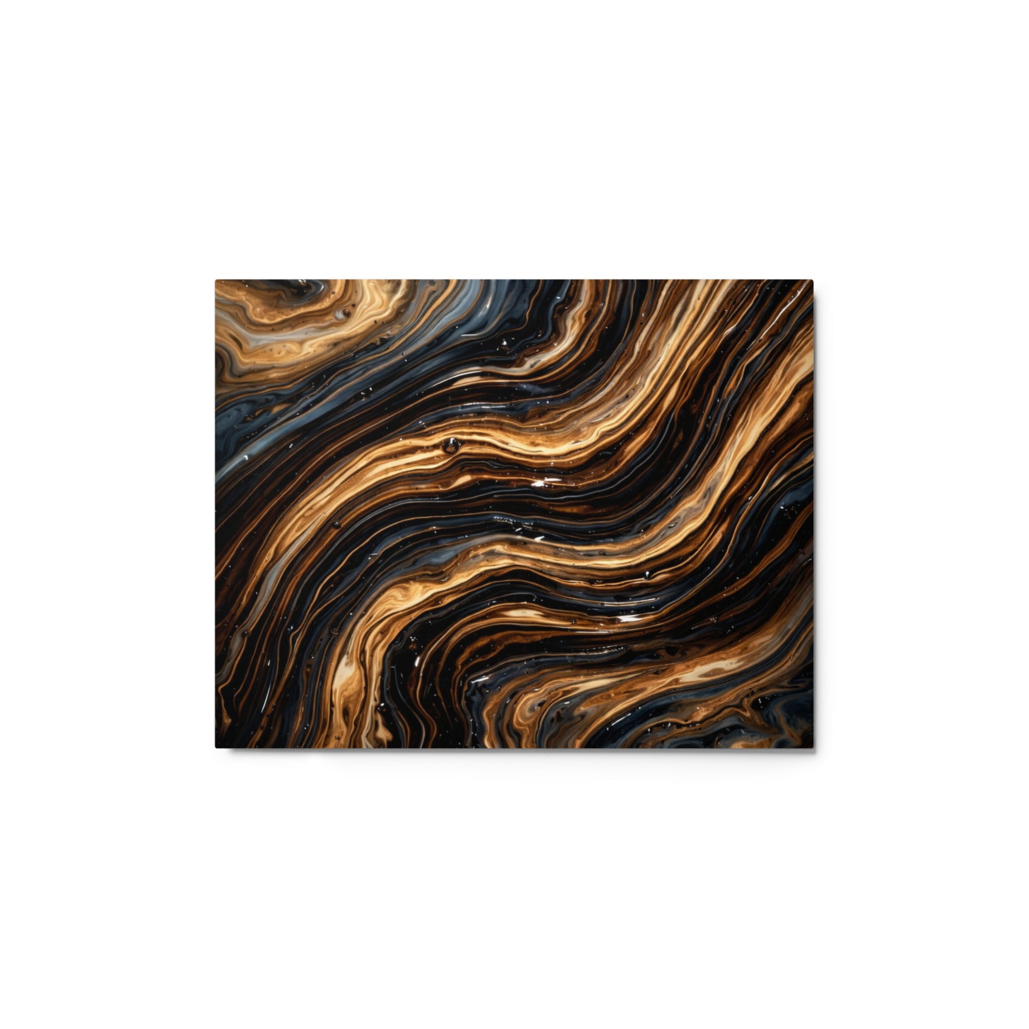 Amber metal print front-facing product image in 12 x 12 inch universal size