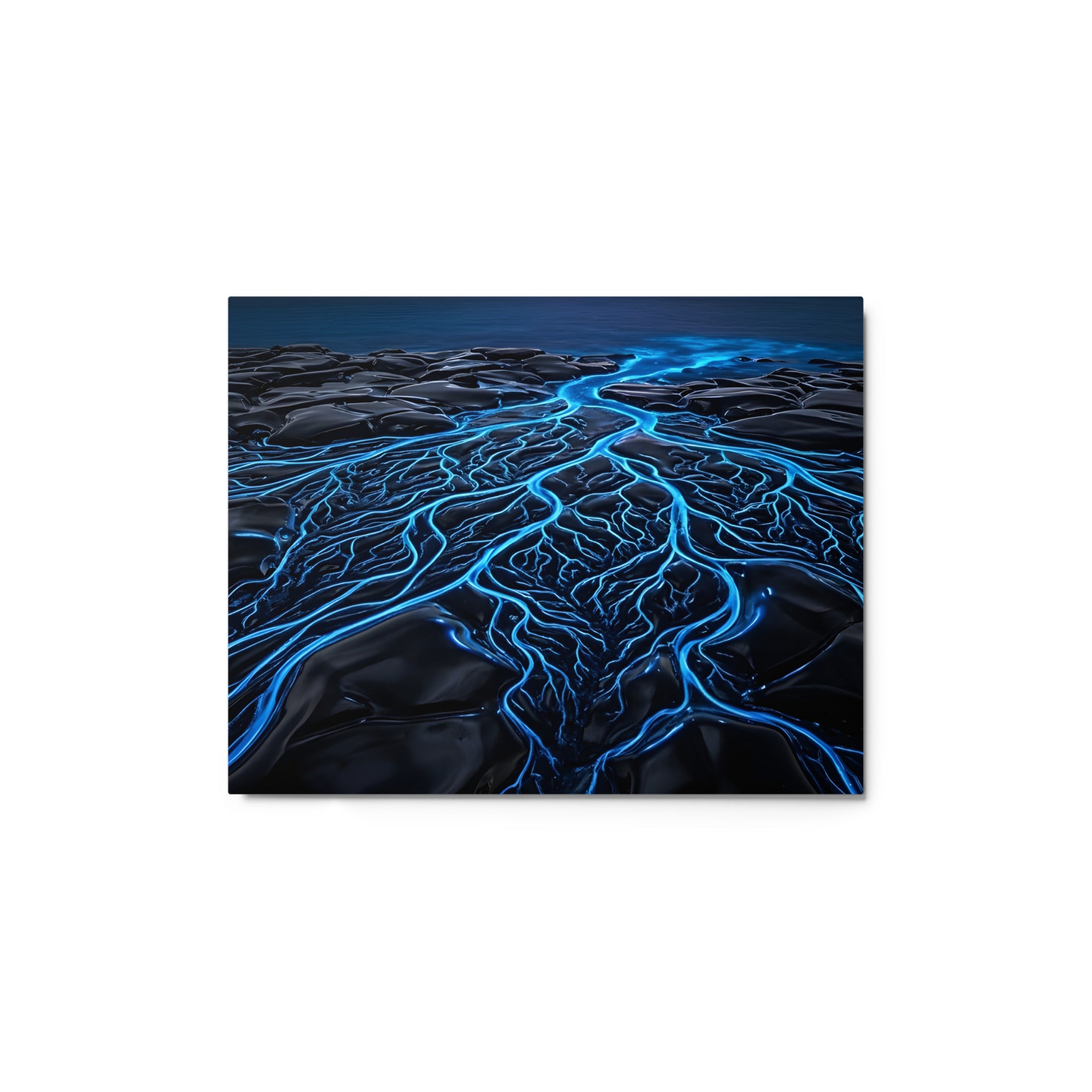 Caldera metal print front-facing product image in 12 x 12 inch universal size