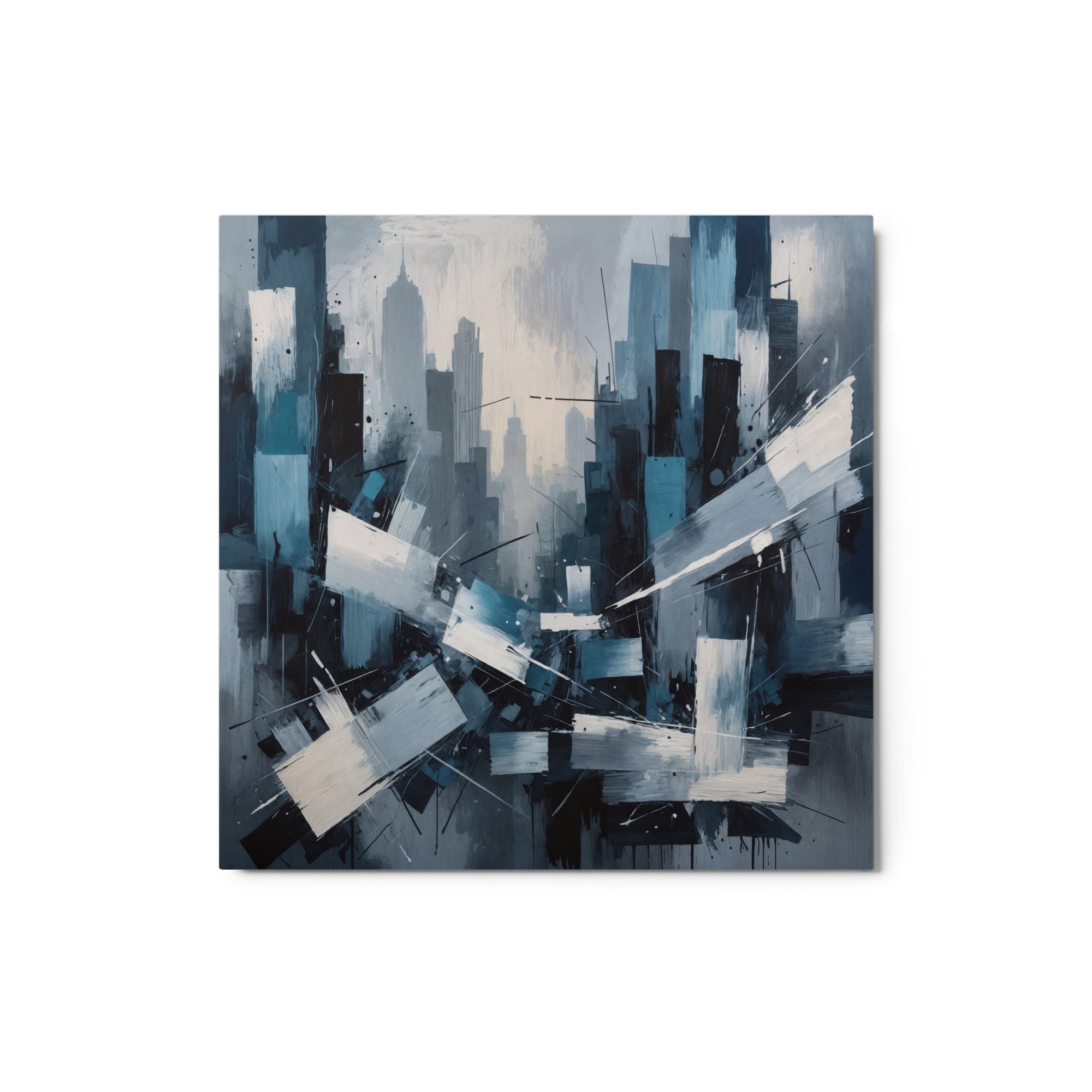 Zephyr wall art product image as a metal print skyline in 16 x 20 inch universal size