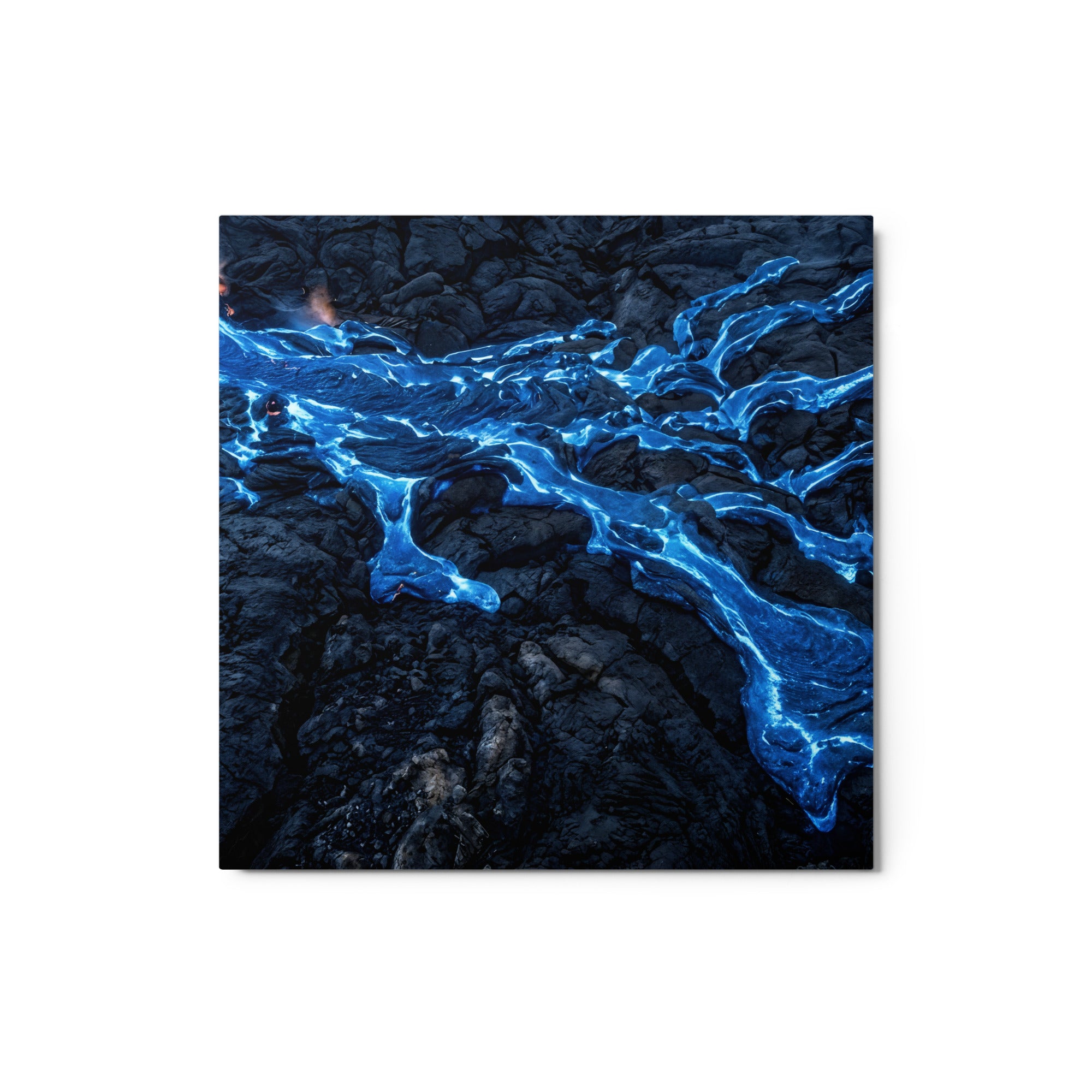 Scoria metal print front-facing product image in 12 x 12 inch universal size