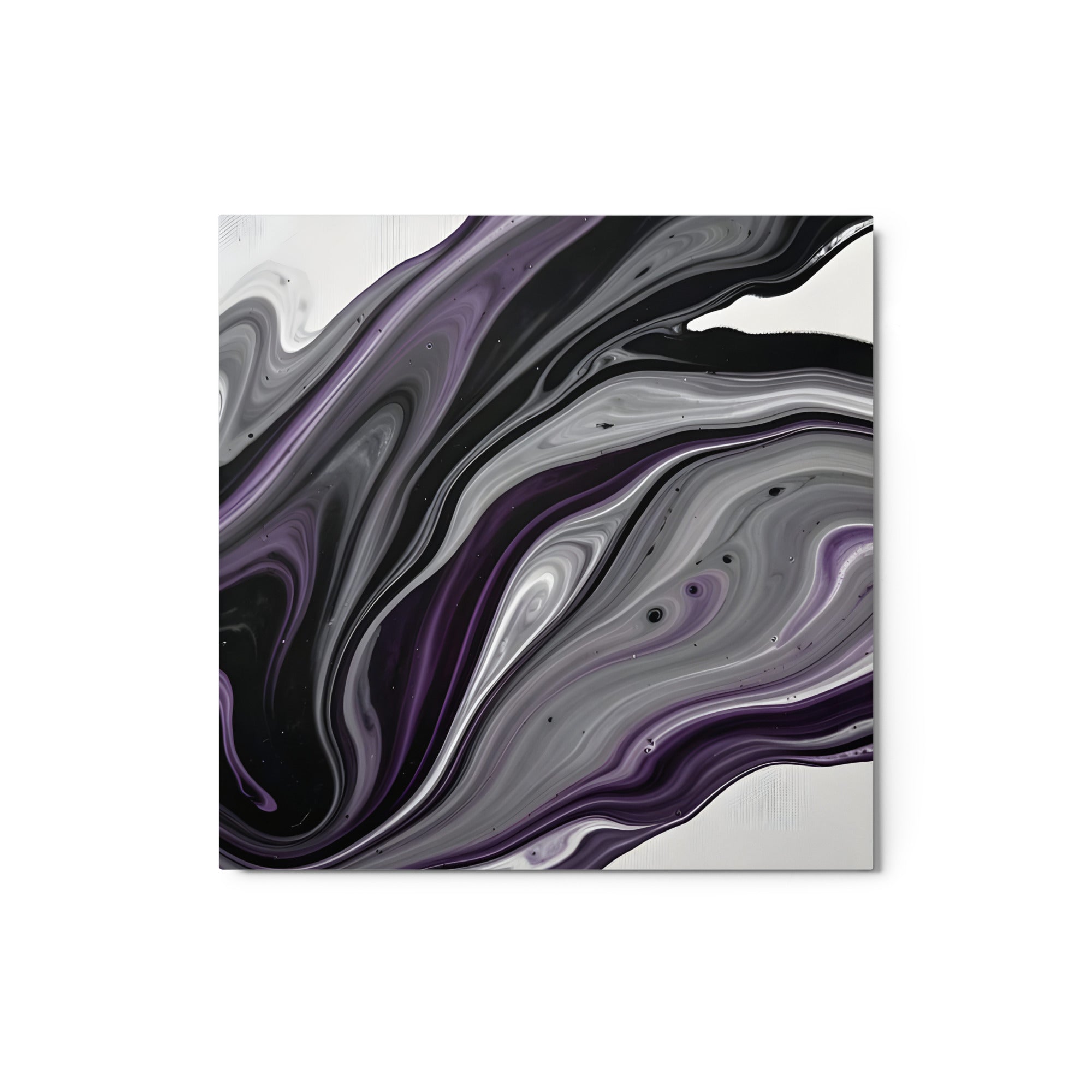 Amethyst Flow metal print front-facing product image in 12 x 12 inch universal size