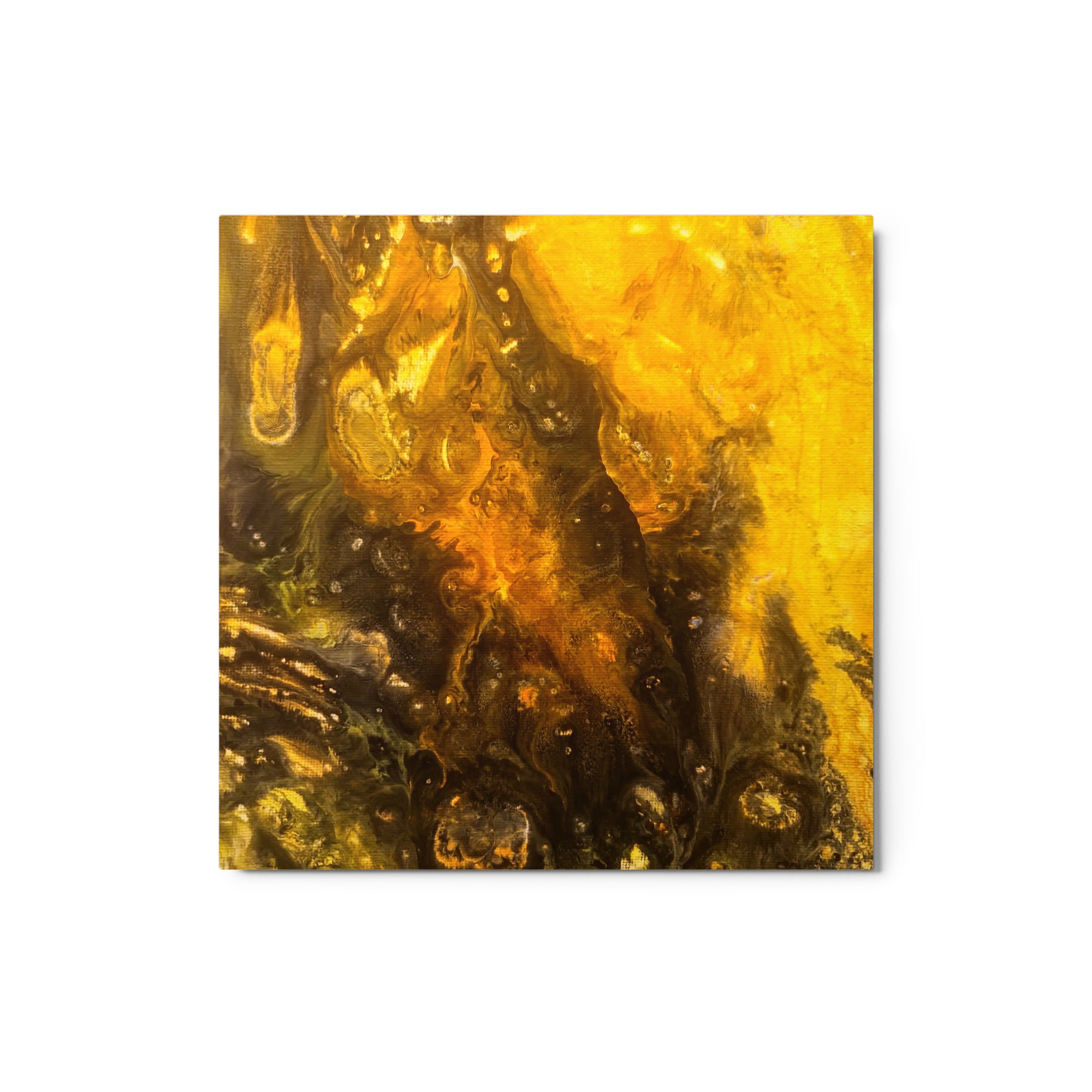 Flame metal print wall display image in 16 x 20 inch universal size