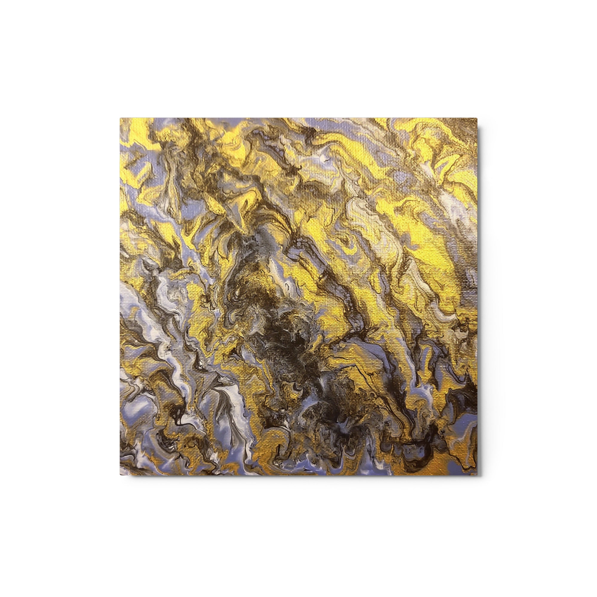 Gold Wave metal print wall display image in 16 x 20 inch universal size