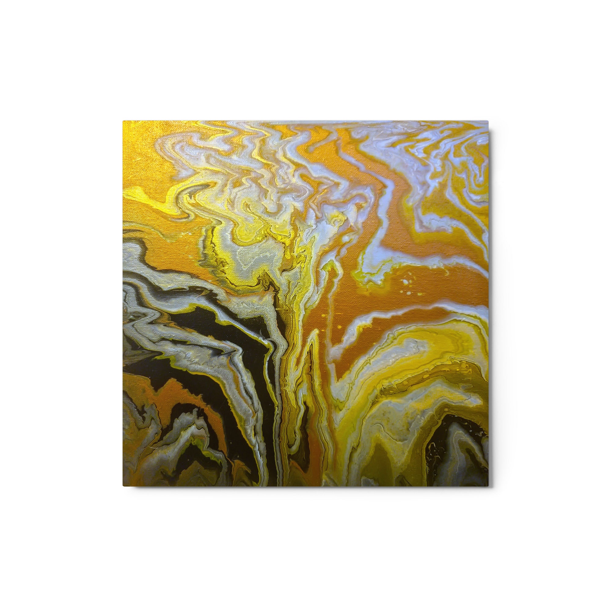 Golden Surge metal print wall display image in 16 x 20 inch universal size