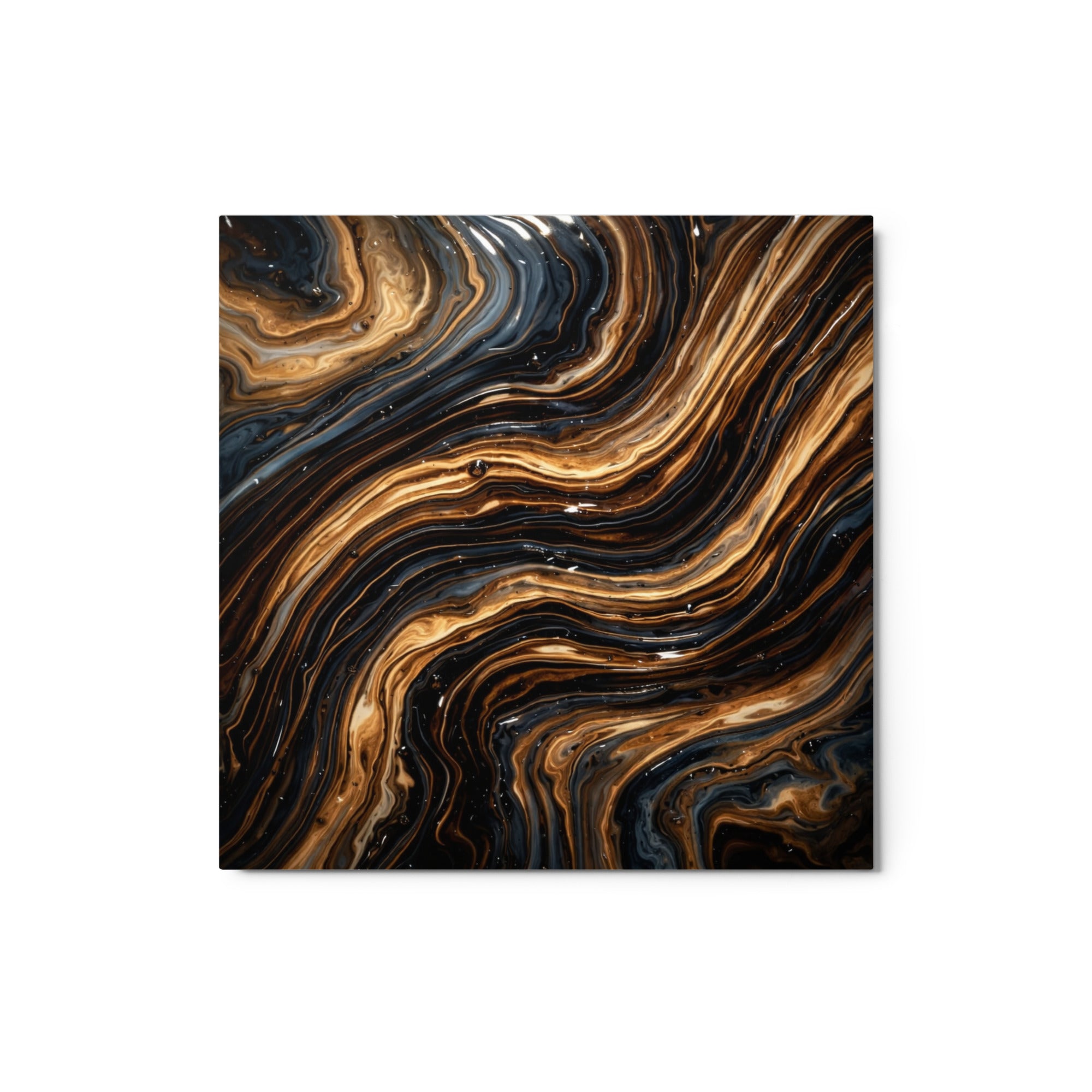 Amber metal print wall display image in 16 x 20 inch universal size
