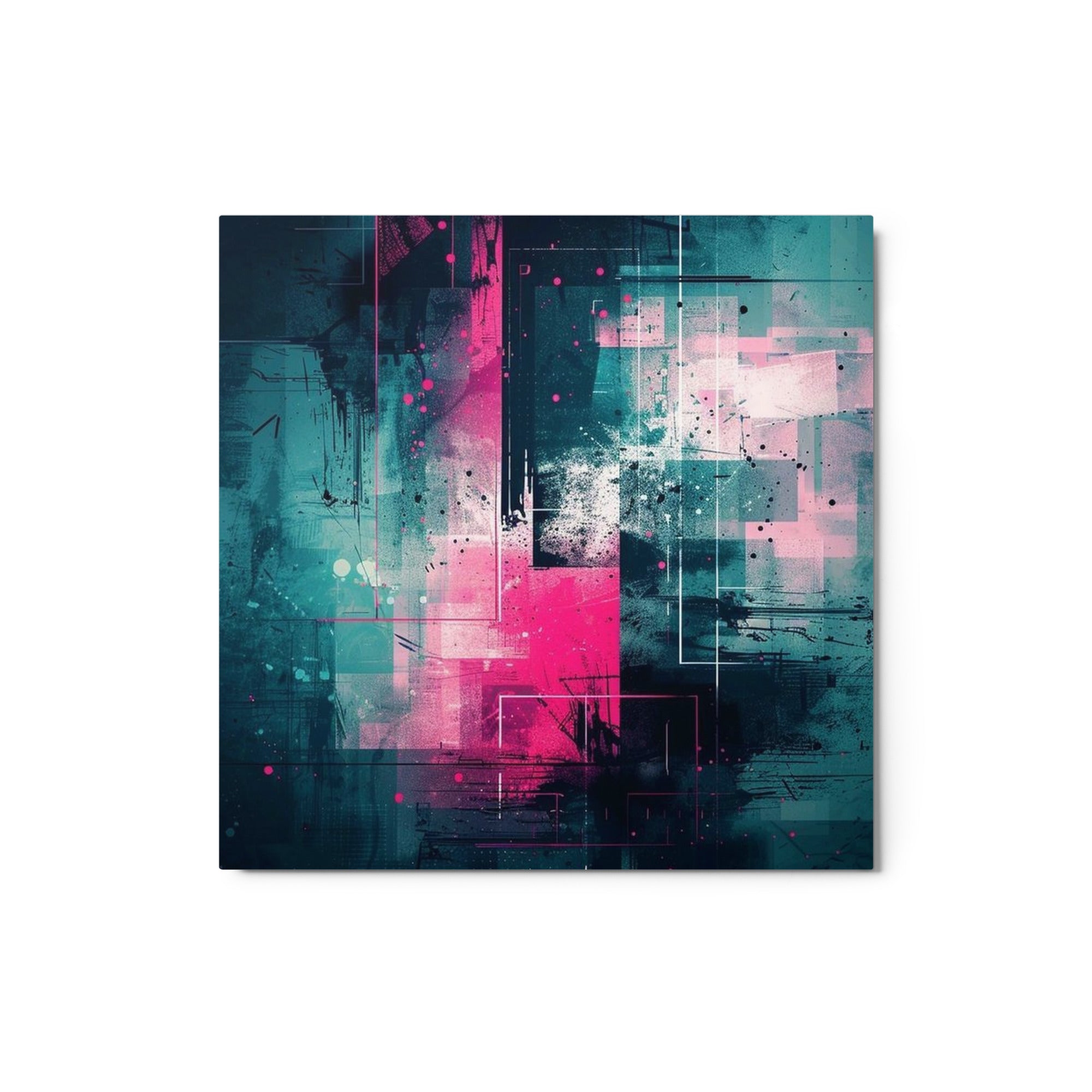 Neona metal print front-facing product image in 12 x 12 inch universal size
